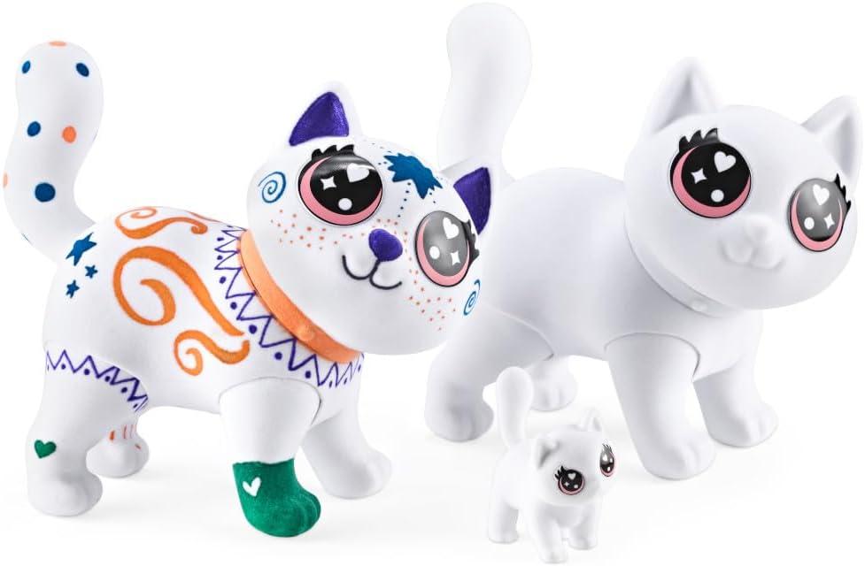 Crayola Scribble Scrubbie Jumbo Pet – Wilbur (6in), Customizable Dog Toy for Kids, Washable Animal Art Kit, Animal Gifts for Girls & Boys(Cat)