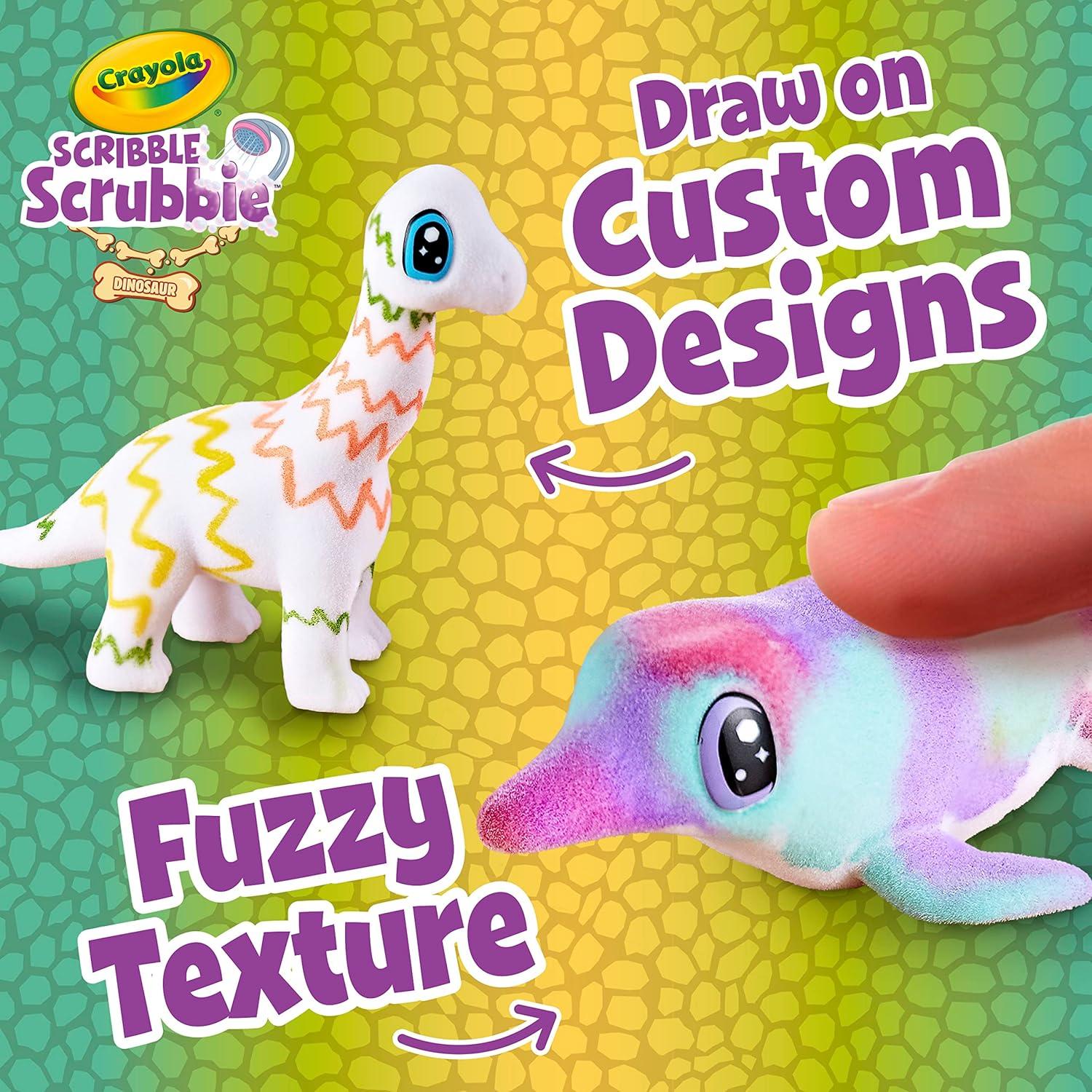 Crayola Scribble Scrubbie Peculiar Pets, Washable Pet Grooming Toy Set for Kids, DIY Toddler Arts & Crafts, Gifts for Girls & Boys, Ages 3+(Dinosaur Waterslide)