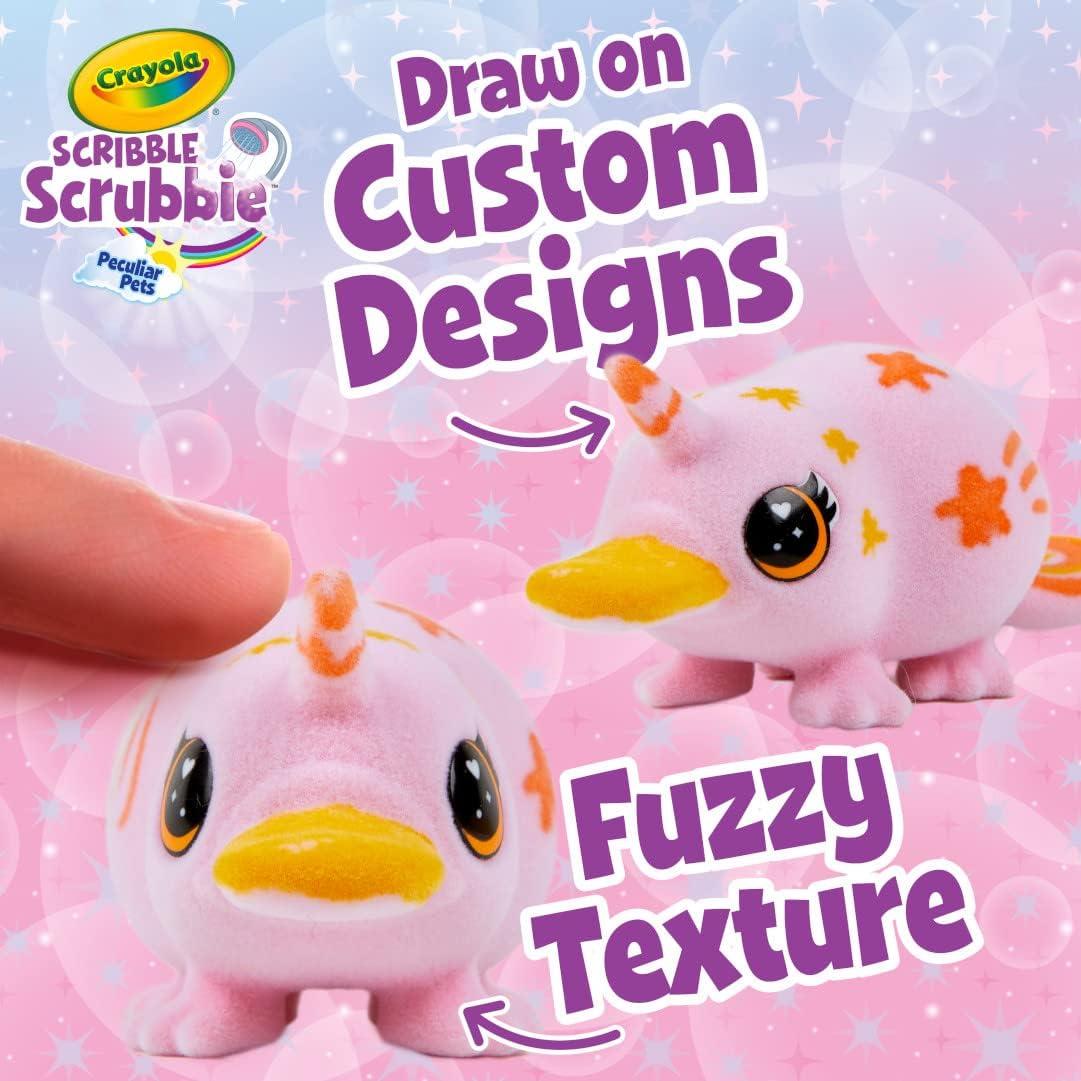 Crayola Scribble Scrubbie Peculiar Pets, Washable Pet Grooming Toy Set for Kids, DIY Toddler Arts & Crafts, Gifts for Girls & Boys, Ages 3+(Peculiar Pets)