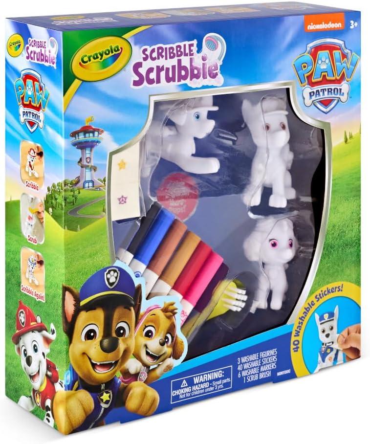 Crayola Scribble Scrubbie PAW Patrol Figurine Playset, Customizable PAW Patrol Toys & Gifts for Toddlers, Reusable Coloring Activity, Ages 3+(Paw Patrol Playset)