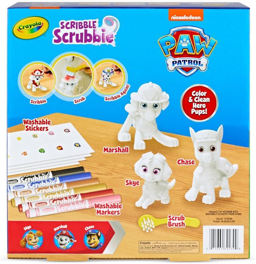 Crayola Scribble Scrubbie PAW Patrol Figurine Playset, Customizable PAW Patrol Toys & Gifts for Toddlers, Reusable Coloring Activity, Ages 3+(Paw Patrol Playset)