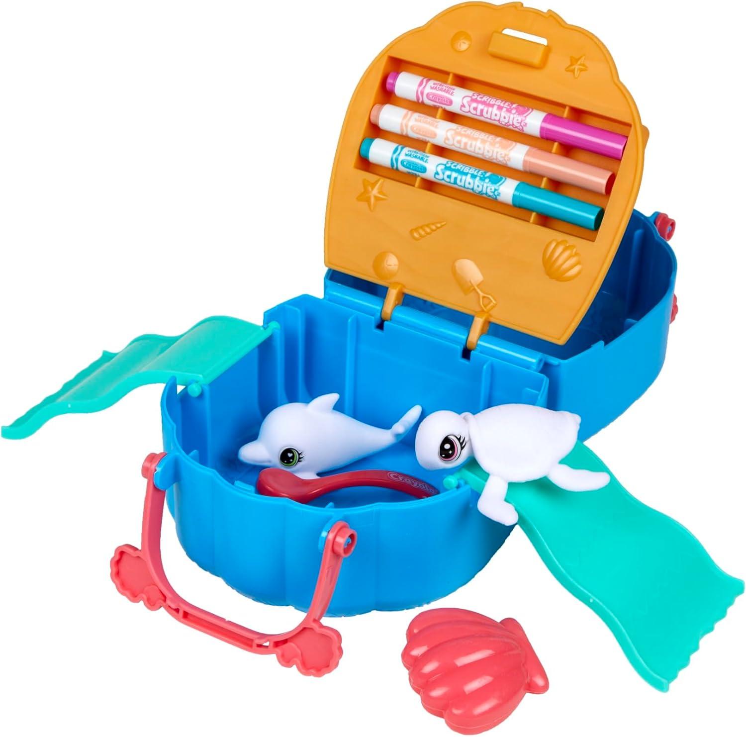 Crayola Scribble Scrubbie Pets Glow Ocean Playset, Toys for Boys & Girls, Gifts for Kids, Ages 3, 4, 5, 6(Seashell Splash)