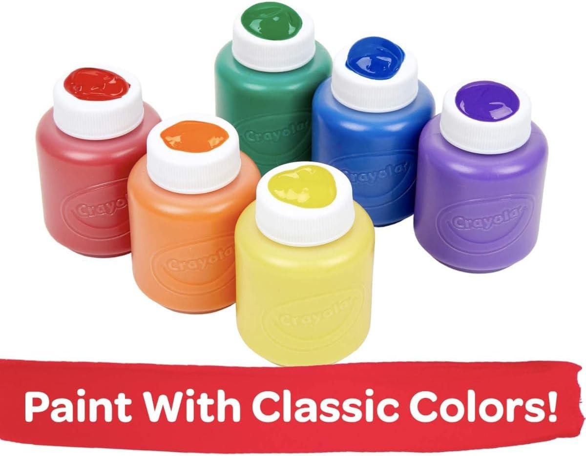 Crayola Washable Kids Paint Set (12ct), Classic and Glitter Paint for Kids, Arts & Crafts Supplies for Classrooms, Toddler Painting Kit, Gifts, Ages 3, 4, 5 [Amazon Exclusive](Classic & Glitter)