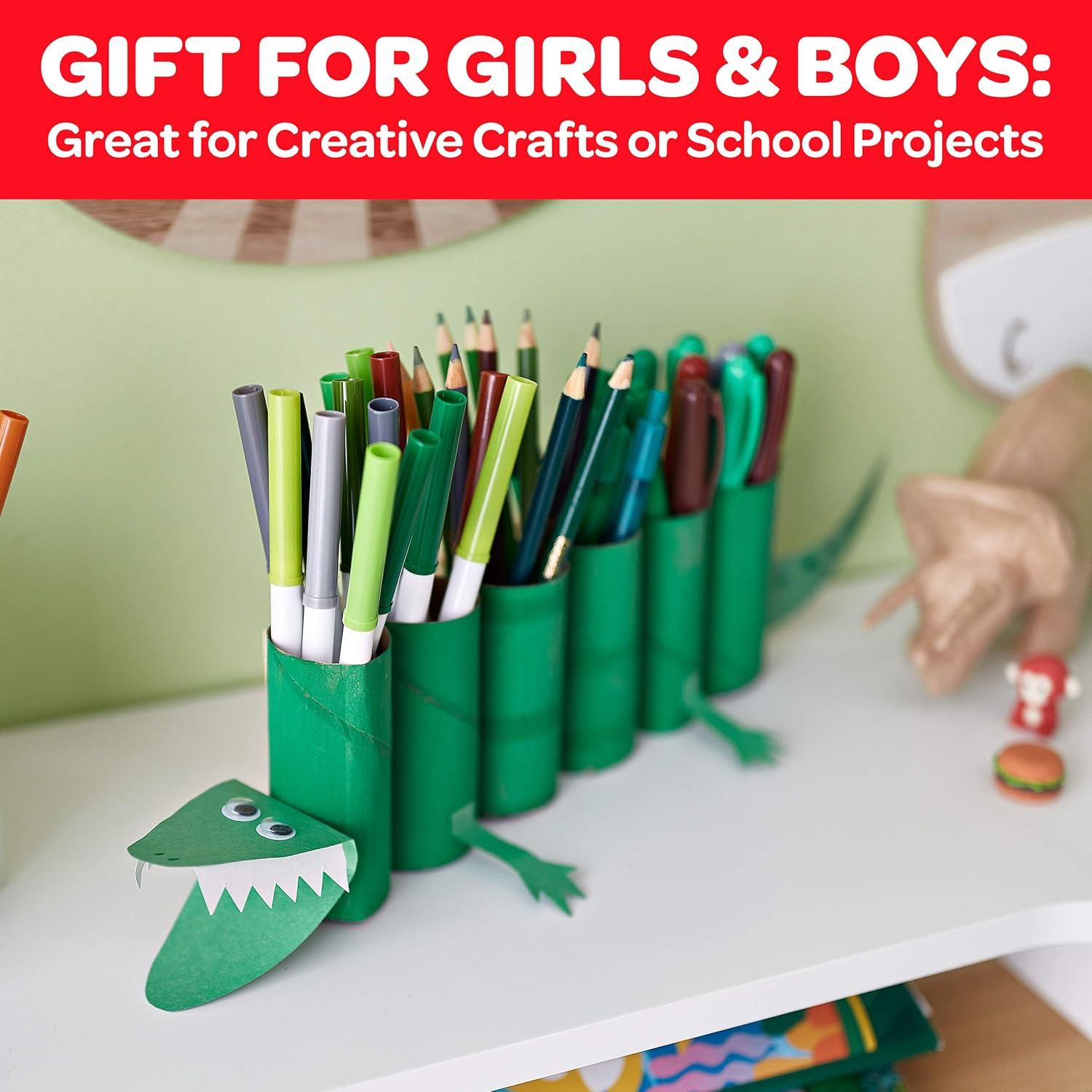 Crayola Create ‘N Carry Travel Art Set for Kids (75pcs), 2-in-1 Lap Desk & Carrying Case, Holiday for Kids, Art Supplies Kit for Crafting, Drawing & Coloring(Case 85 Piece)