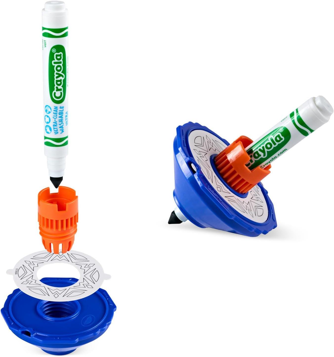 Crayola Colourwhirls (3ct), Spin Art Toy, Battling Spinning Top Toy for Kids, 1 Launcher, Arts & Crafts Kit, Gift for Boys & Girls, Ages 6, 7, 8(1 x spinning top)
