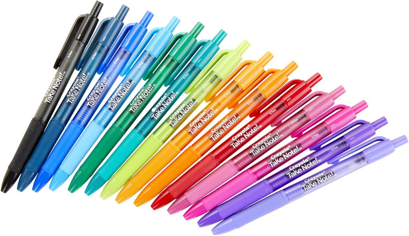 Crayola Colored Gel Pens for Kids and Adult Coloring, Washable Pens Medium Point, 14 Count(14 Count)