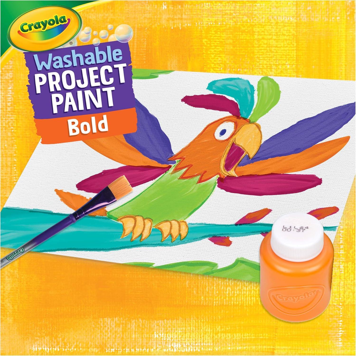Crayola Washable Kids Paint Set (12ct), Classic and Glitter Paint for Kids, Arts & Crafts Supplies for Classrooms, Toddler Painting Kit, Gifts, Ages 3, 4, 5 [Amazon Exclusive](Bold)