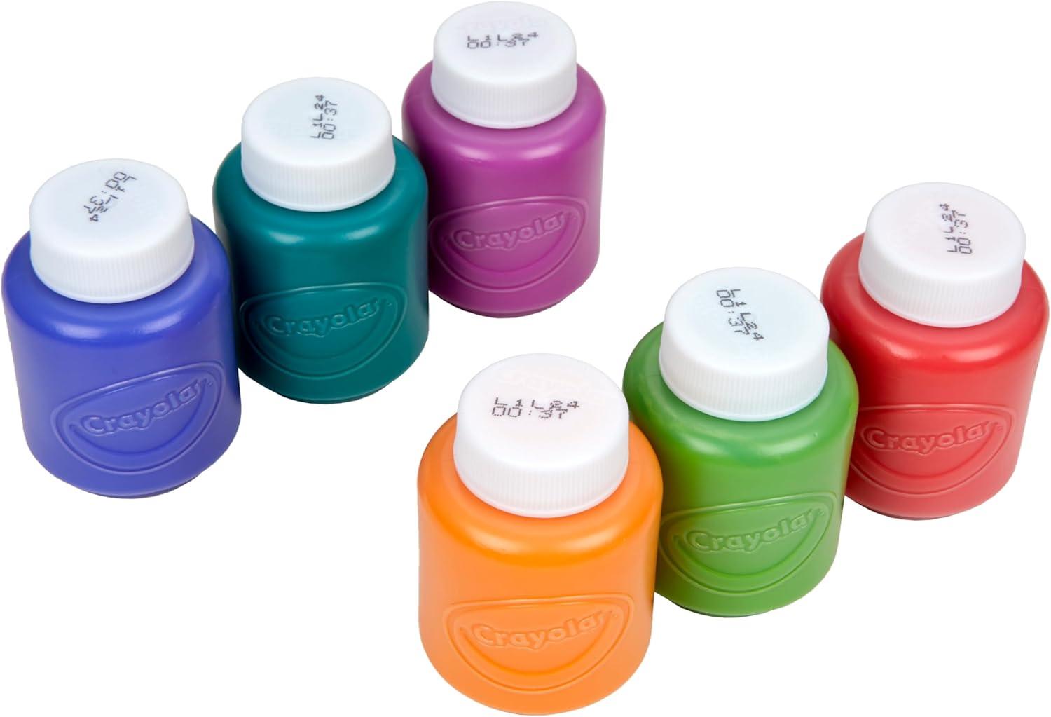 Crayola Washable Kids Paint Set (12ct), Classic and Glitter Paint for Kids, Arts & Crafts Supplies for Classrooms, Toddler Painting Kit, Gifts, Ages 3, 4, 5 [Amazon Exclusive](Bold)