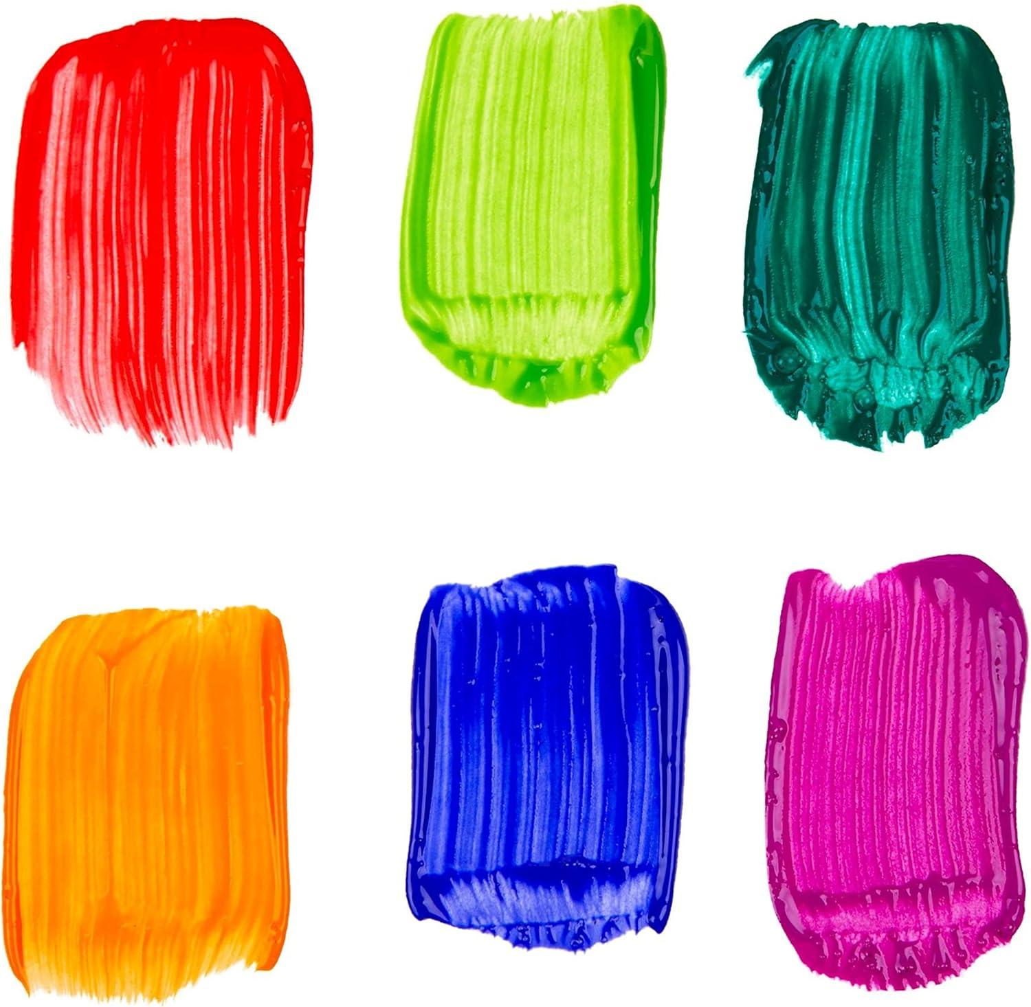 Crayola Washable Kids Paint Set (12ct), Classic and Glitter Paint for Kids, Arts & Crafts Supplies for Classrooms, Toddler Painting Kit, Gifts, Ages 3, 4, 5 [Amazon Exclusive](Bold)