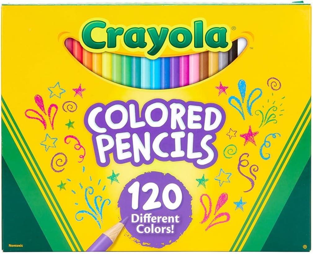 Crayola Colored Pencils Set (120ct), Coloring Book Pencils, Kids Classroom Art Supplies, Bulk Colored Pencils, Presharpened, Gifts for Kids, Ages 3, 4, 5(1 Count (Pack of 1))