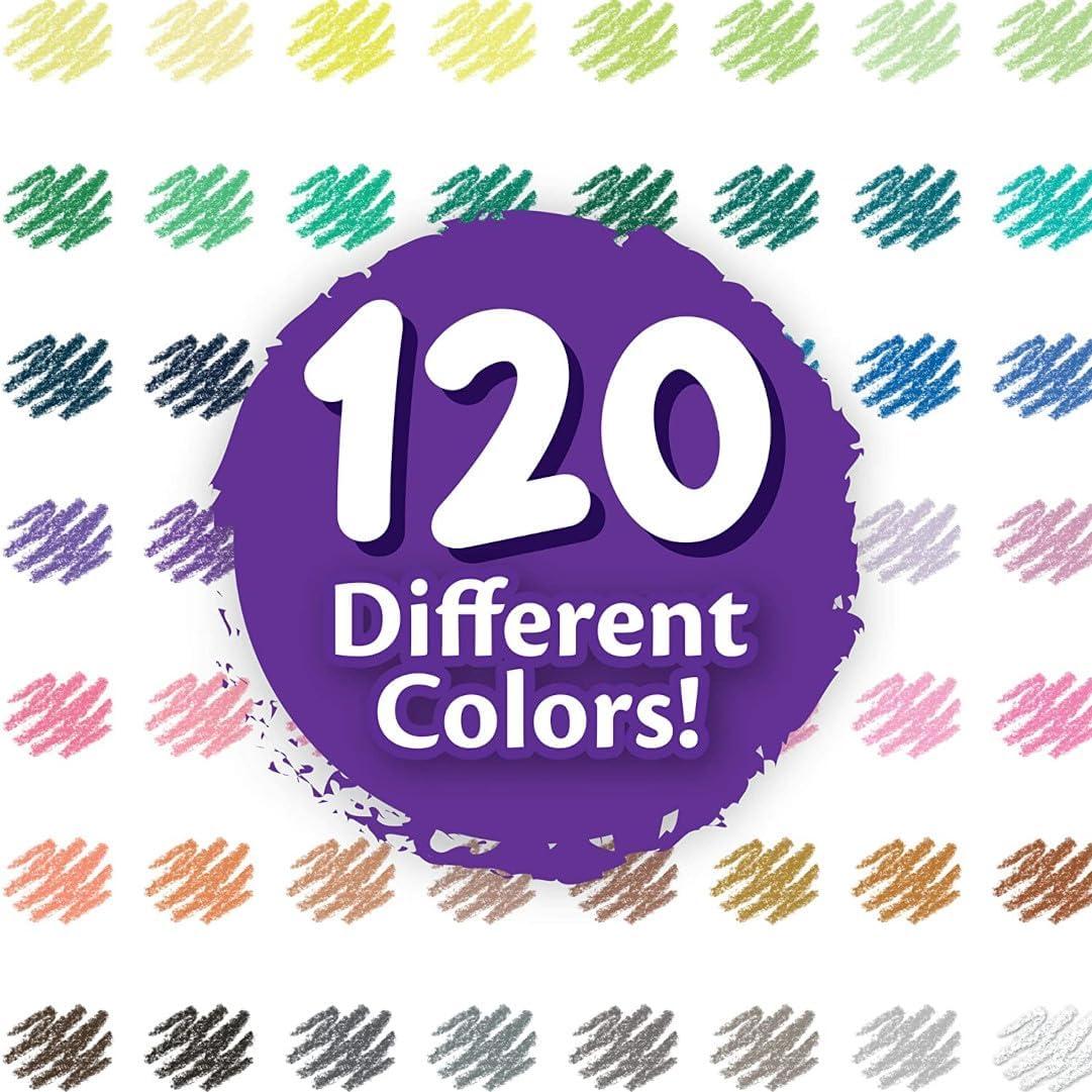 Crayola Colored Pencils Set (120ct), Coloring Book Pencils, Kids Classroom Art Supplies, Bulk Colored Pencils, Presharpened, Gifts for Kids, Ages 3, 4, 5(1 Count (Pack of 1))