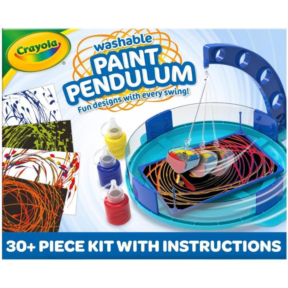 Crayola Washable Kids Paint Set (12ct), Classic and Glitter Paint for Kids, Arts & Crafts Supplies for Classrooms, Toddler Painting Kit, Gifts, Ages 3, 4, 5 [Amazon Exclusive](Paint Pendulum)