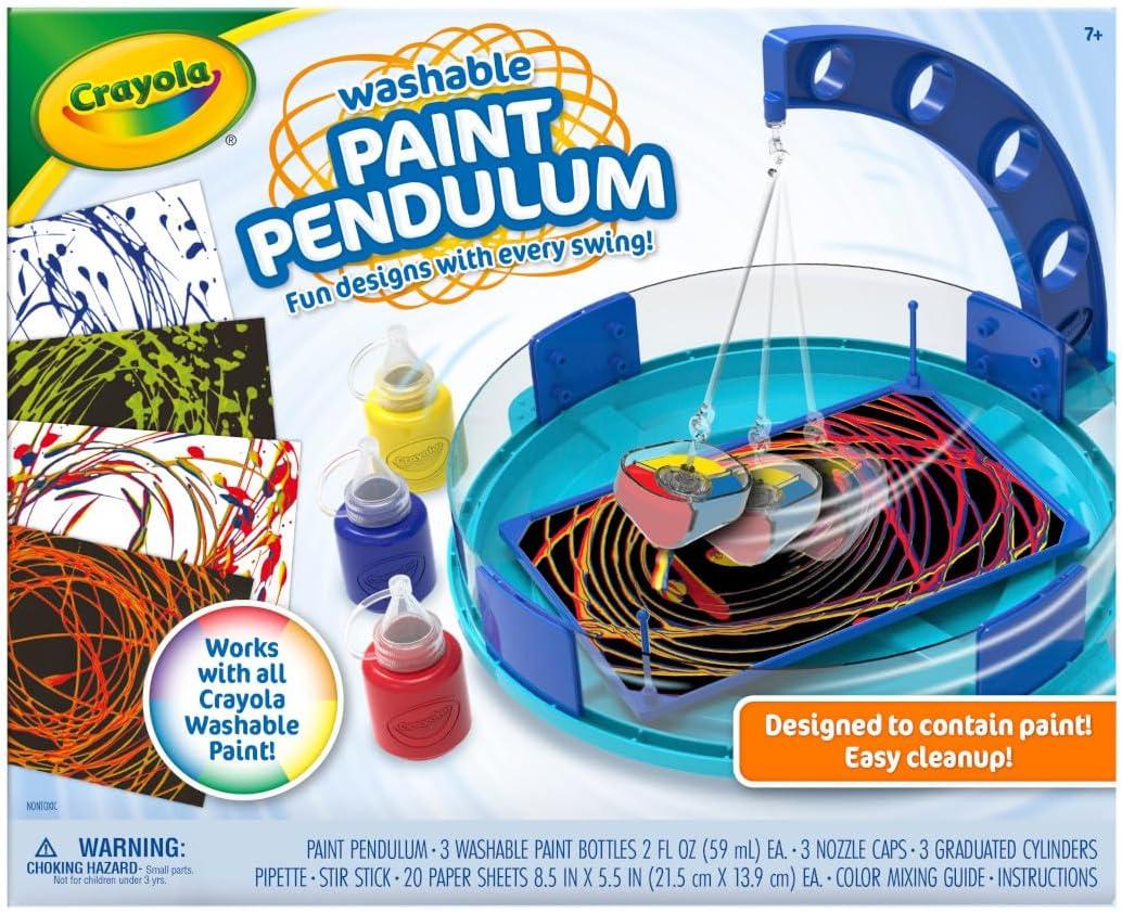Crayola Washable Kids Paint Set (12ct), Classic and Glitter Paint for Kids, Arts & Crafts Supplies for Classrooms, Toddler Painting Kit, Gifts, Ages 3, 4, 5 [Amazon Exclusive](Paint Pendulum)