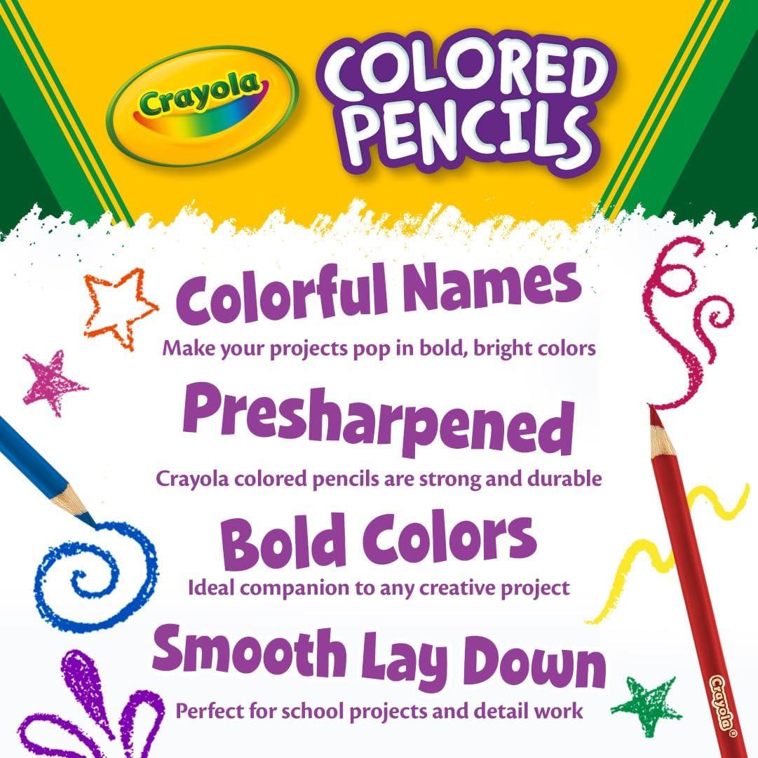 Crayola Colored Pencils Set (120ct), Coloring Book Pencils, Kids Classroom Art Supplies, Bulk Colored Pencils, Presharpened, Gifts for Kids, Ages 3, 4, 5(36 Count (Pack of 1))