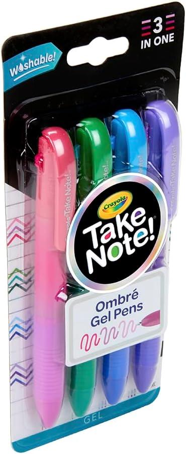 Crayola Colored Gel Pens for Kids and Adult Coloring, Washable Pens Medium Point, 14 Count(4 Count)