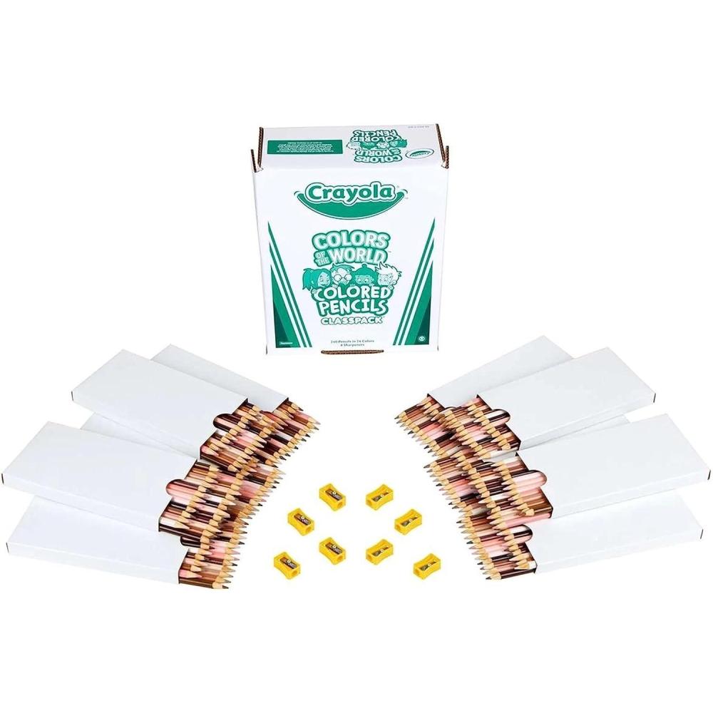 Crayola Colors of the World Skin Tone Colored Pencils Classpack (240ct), Bulk Colored Pencils for Classrooms, Teacher Supplies, Gifts