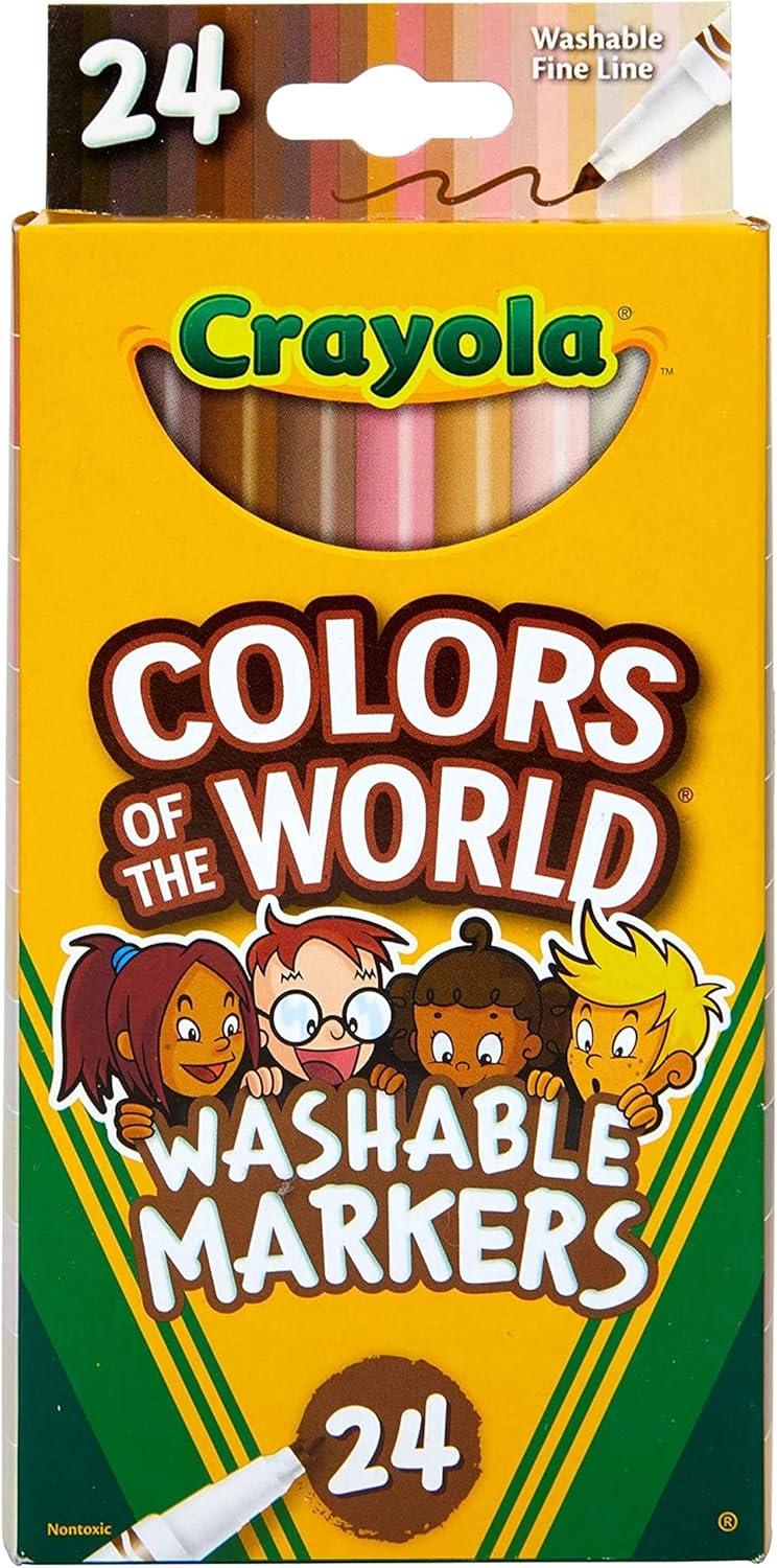 Crayola Colors of the World Markers 24 Count(24 Count (Pack of 1))
