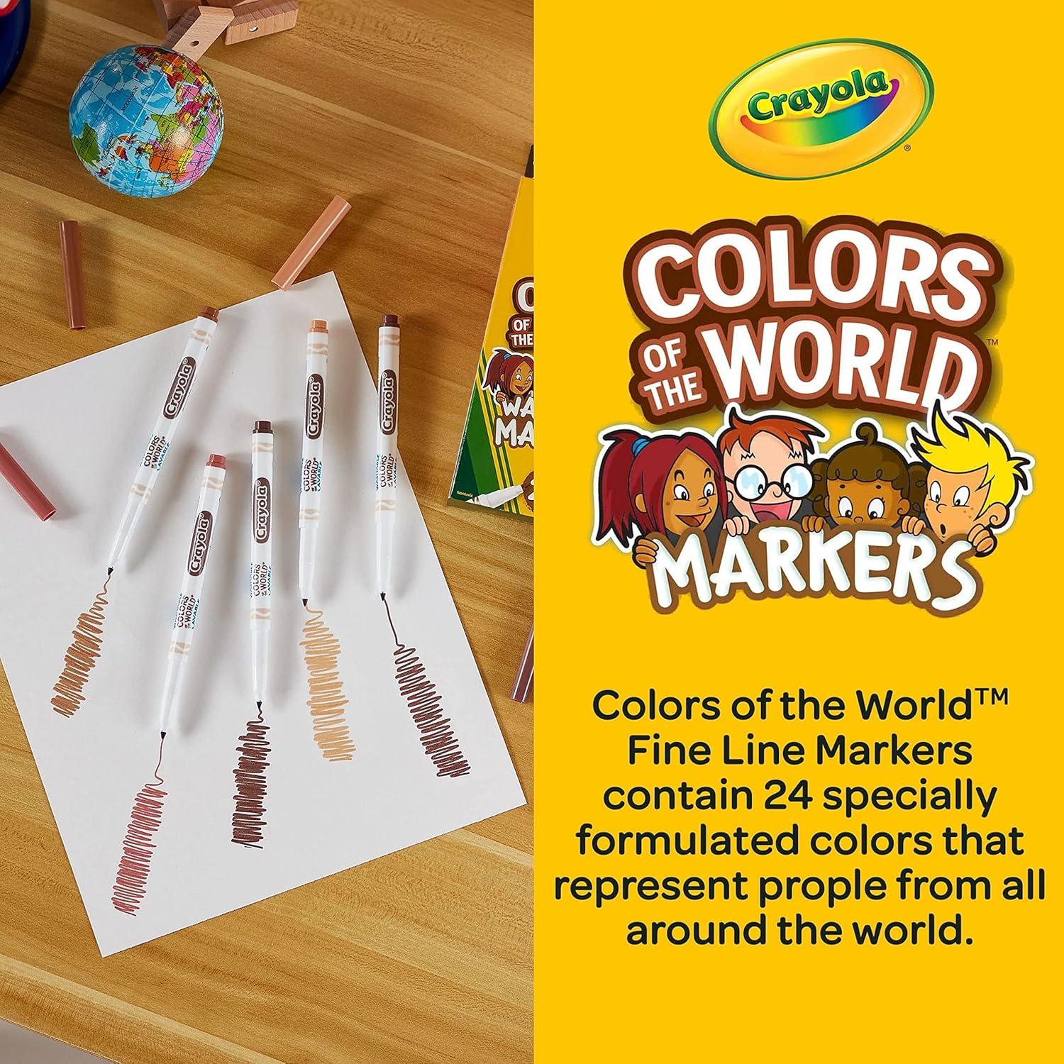 Crayola Colors of the World Markers 24 Count(24 Count (Pack of 1))