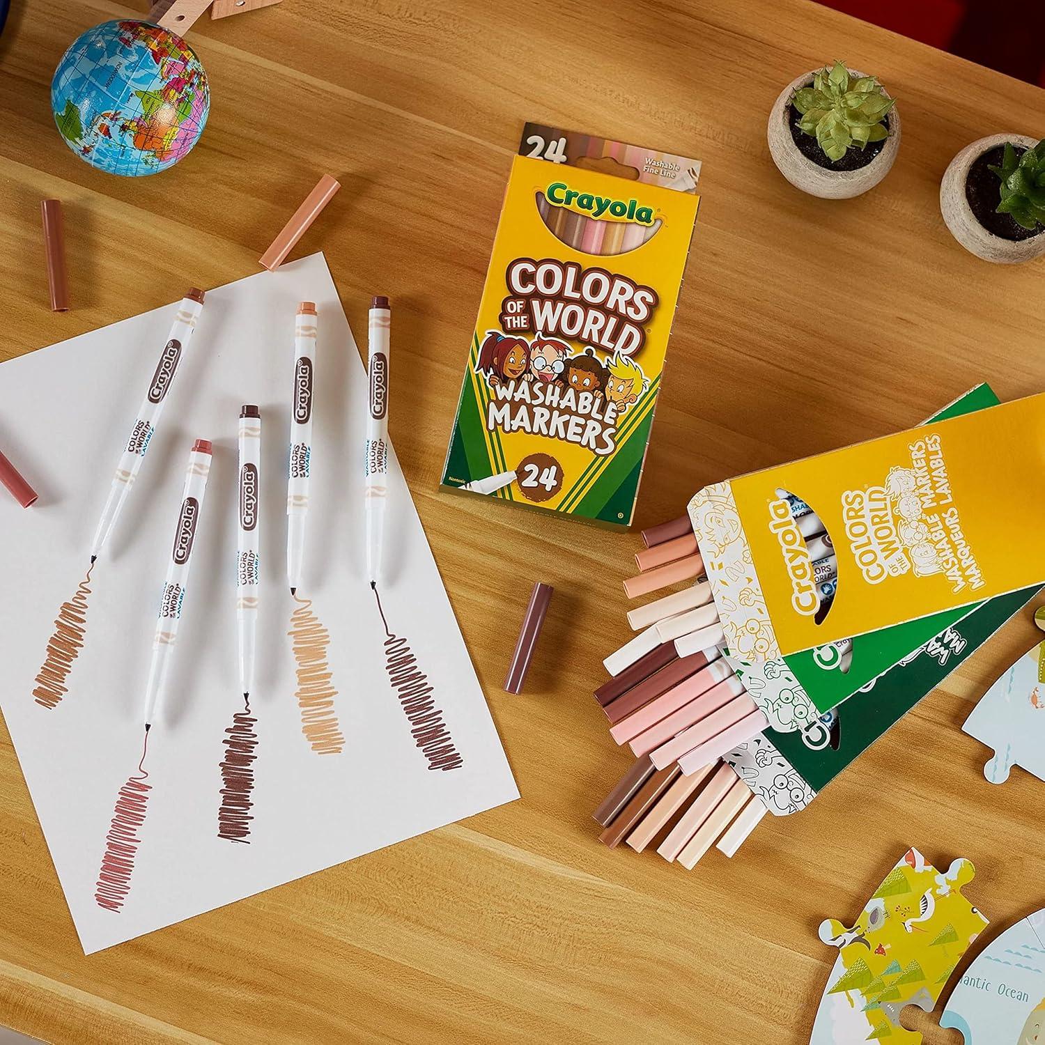 Crayola Colors of the World Markers 24 Count(24 Count (Pack of 1))