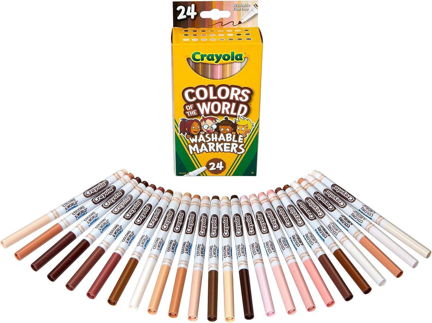 Crayola Colors of the World Markers 24 Count(24 Count (Pack of 2))