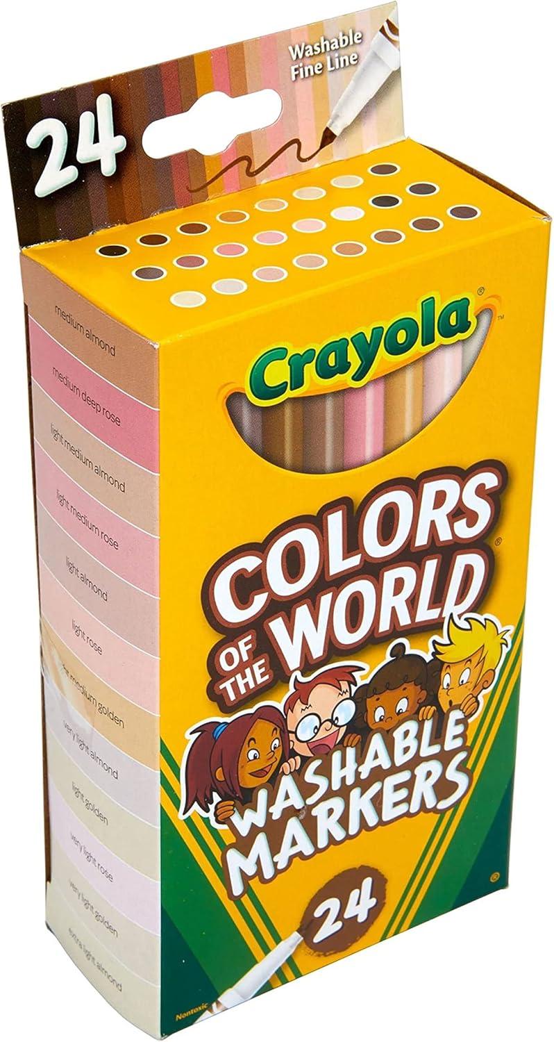 Crayola Colors of the World Markers 24 Count(24 Count (Pack of 2))