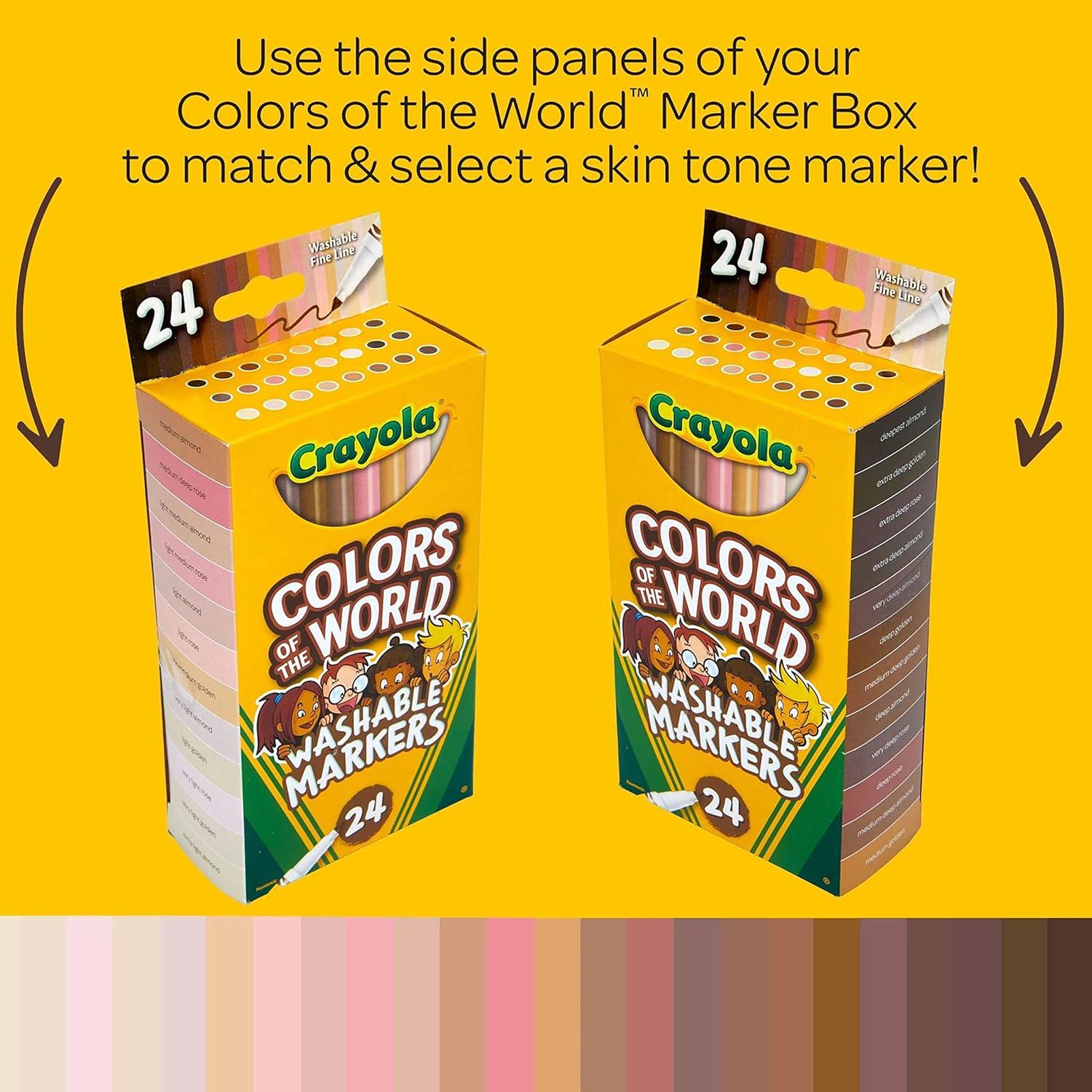 Crayola Colors of the World Markers 24 Count(24 Count (Pack of 2))