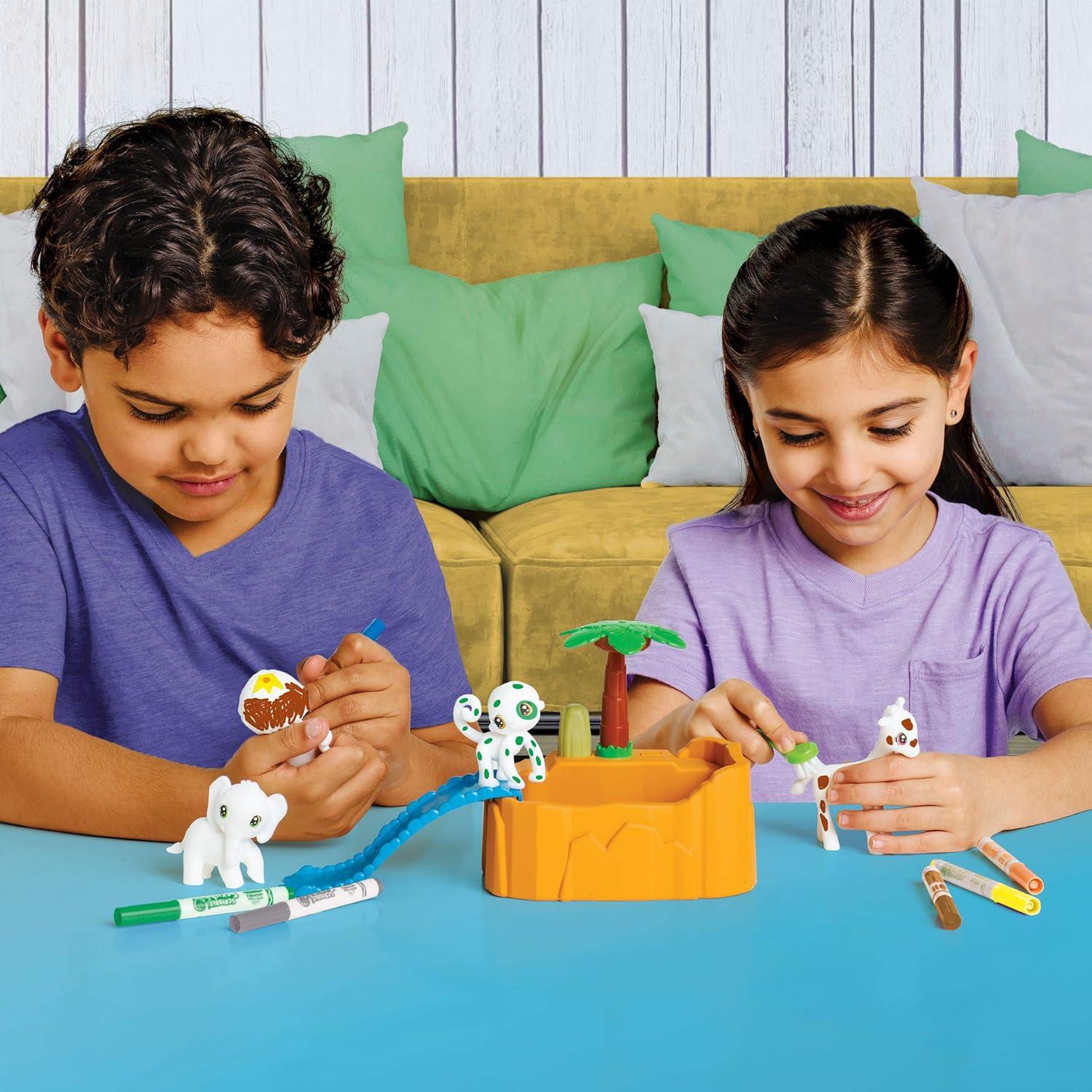 Crayola Scribble Scrubbie Safari Animals Tub Set, Color & Wash Creative Toy, Gift for Kids, Age 3, 4, 5, 6(Safari Animals)