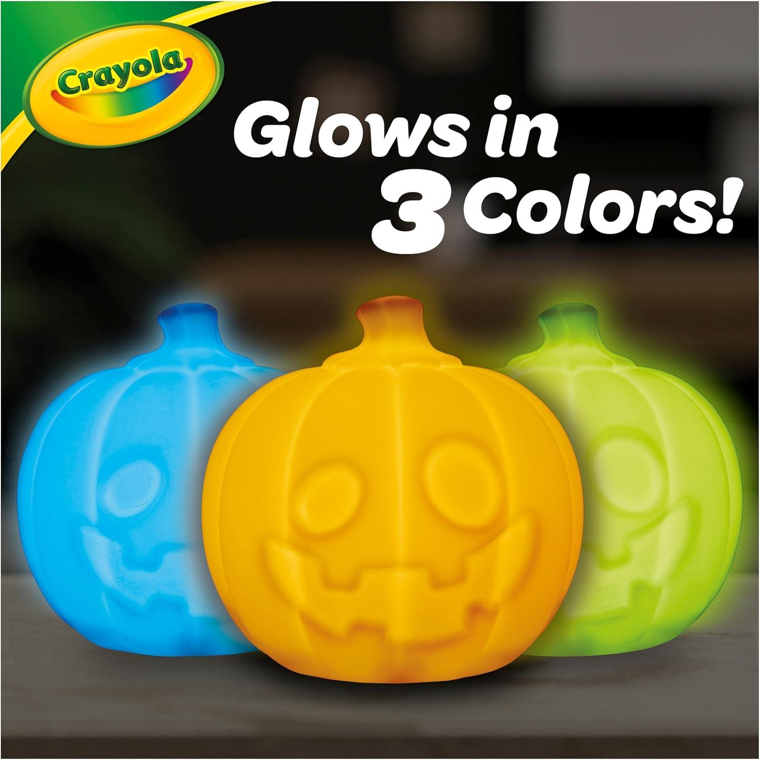 Crayola Light-Ups – Jack-O-Lantern, Reusable Light Up Pumpkin Toy, Halloween Craft, Cute Glow in The Dark Decor & Night Light, Halloween Toy, Ages 4, 5, 6(Light Ups: Jack-O-Lantern)