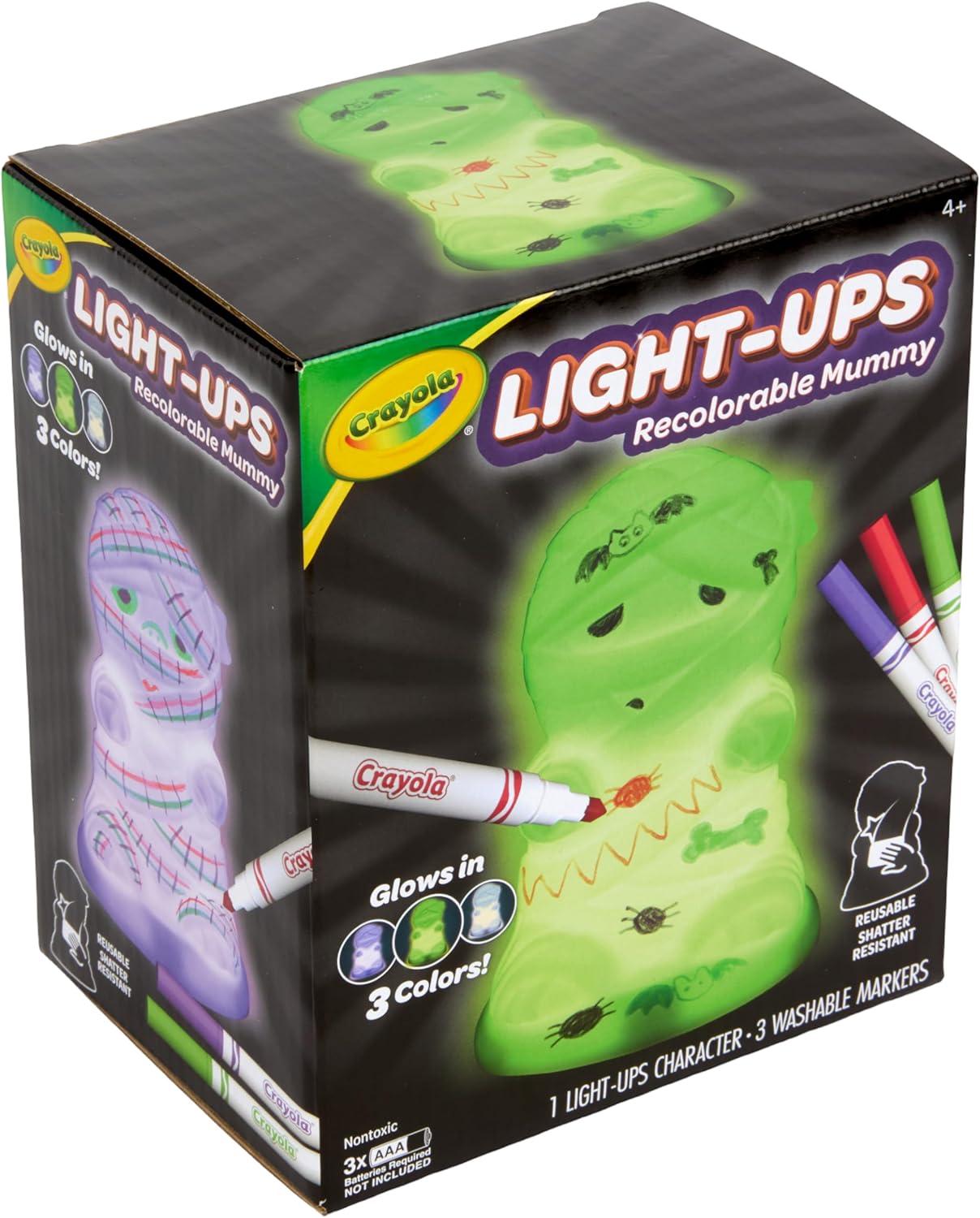Crayola Light-Ups – Jack-O-Lantern, Reusable Light Up Pumpkin Toy, Halloween Craft, Cute Glow in The Dark Decor & Night Light, Halloween Toy, Ages 4, 5, 6(Light Ups: Mummy)