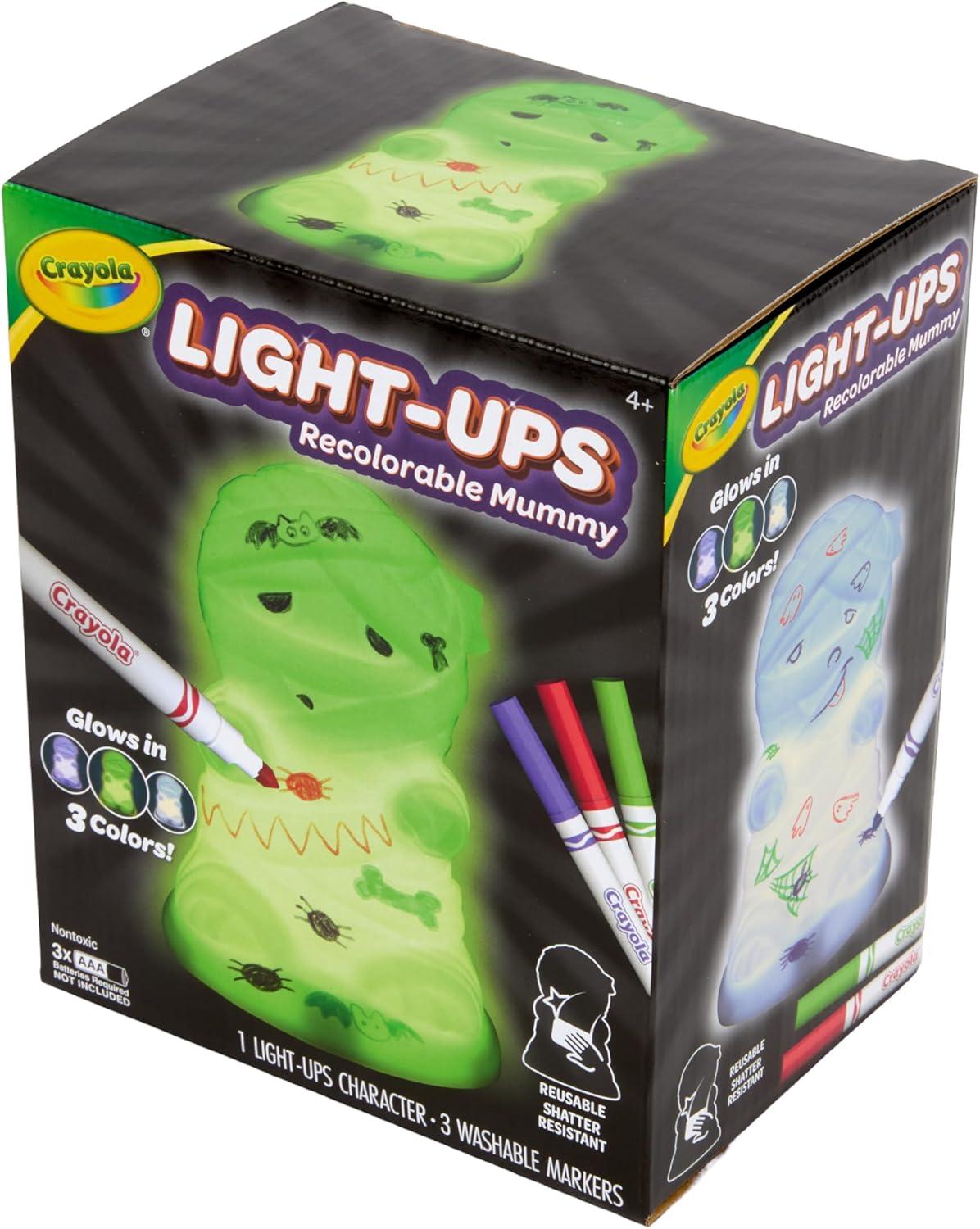 Crayola Light-Ups – Jack-O-Lantern, Reusable Light Up Pumpkin Toy, Halloween Craft, Cute Glow in The Dark Decor & Night Light, Halloween Toy, Ages 4, 5, 6(Light Ups: Mummy)