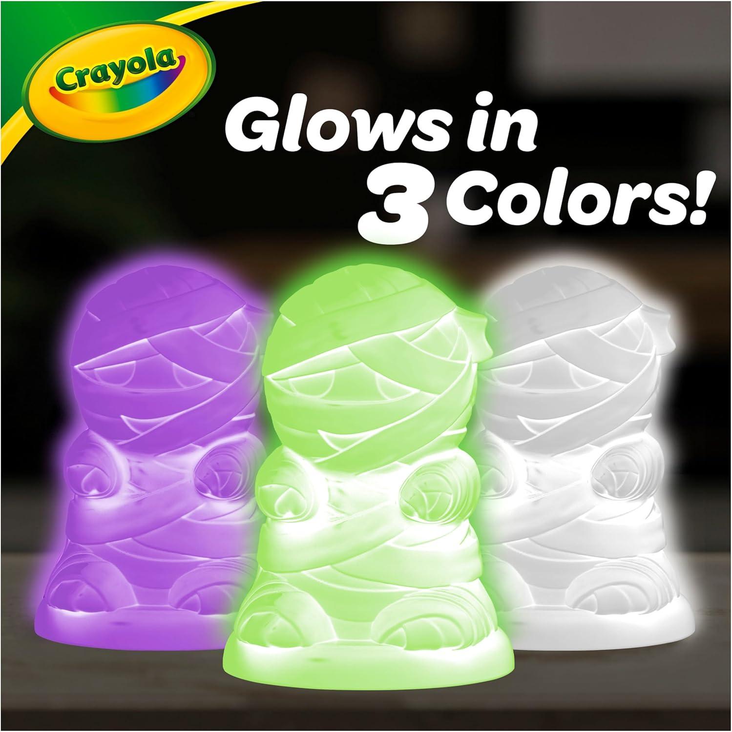 Crayola Light-Ups – Jack-O-Lantern, Reusable Light Up Pumpkin Toy, Halloween Craft, Cute Glow in The Dark Decor & Night Light, Halloween Toy, Ages 4, 5, 6(Light Ups: Mummy)
