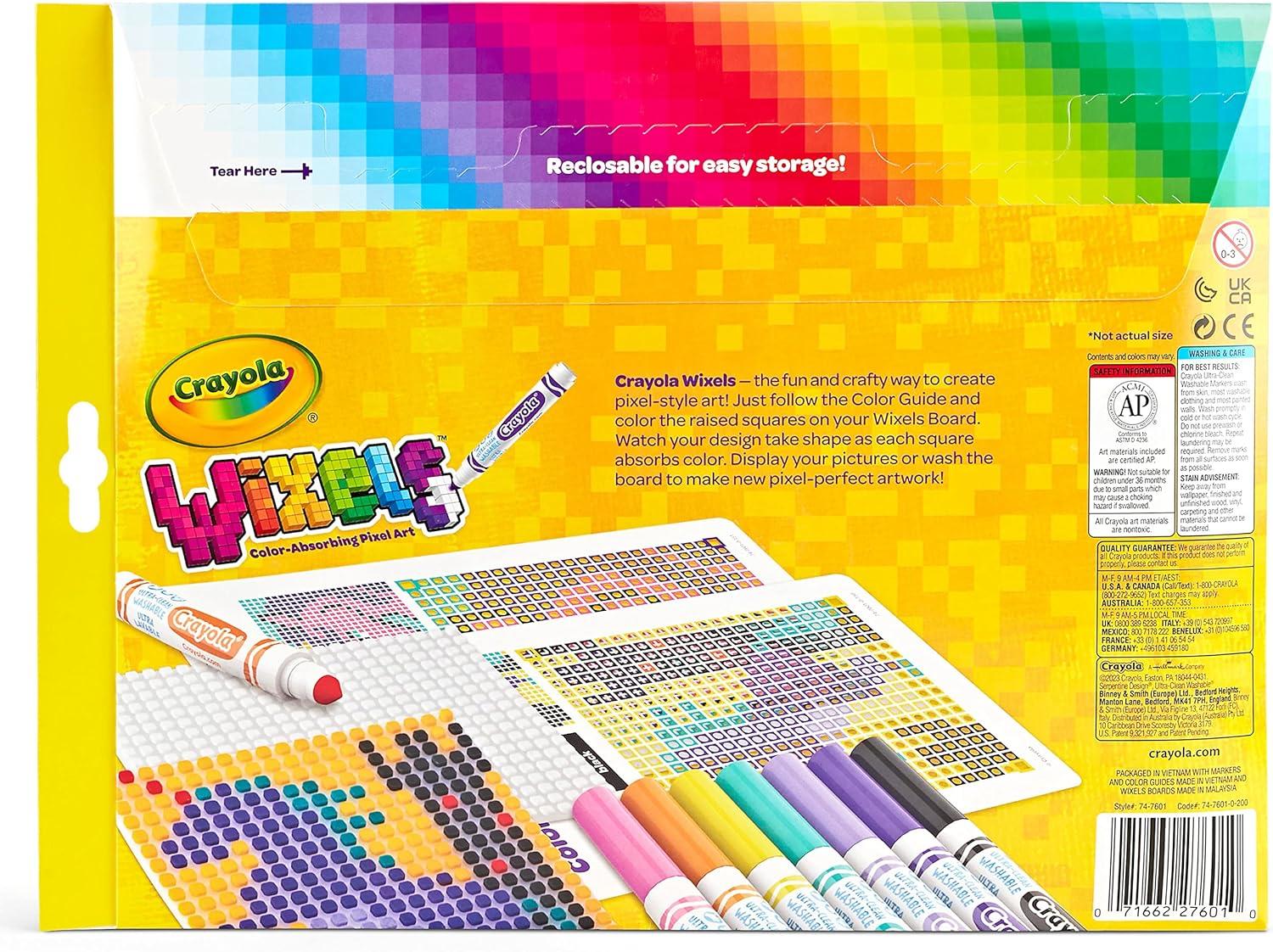 Crayola Wixels Animals Activity Kit, Pixel Art Coloring Set, Gift for Kids, Ages 6, 7, 8, 9(Unicorns)