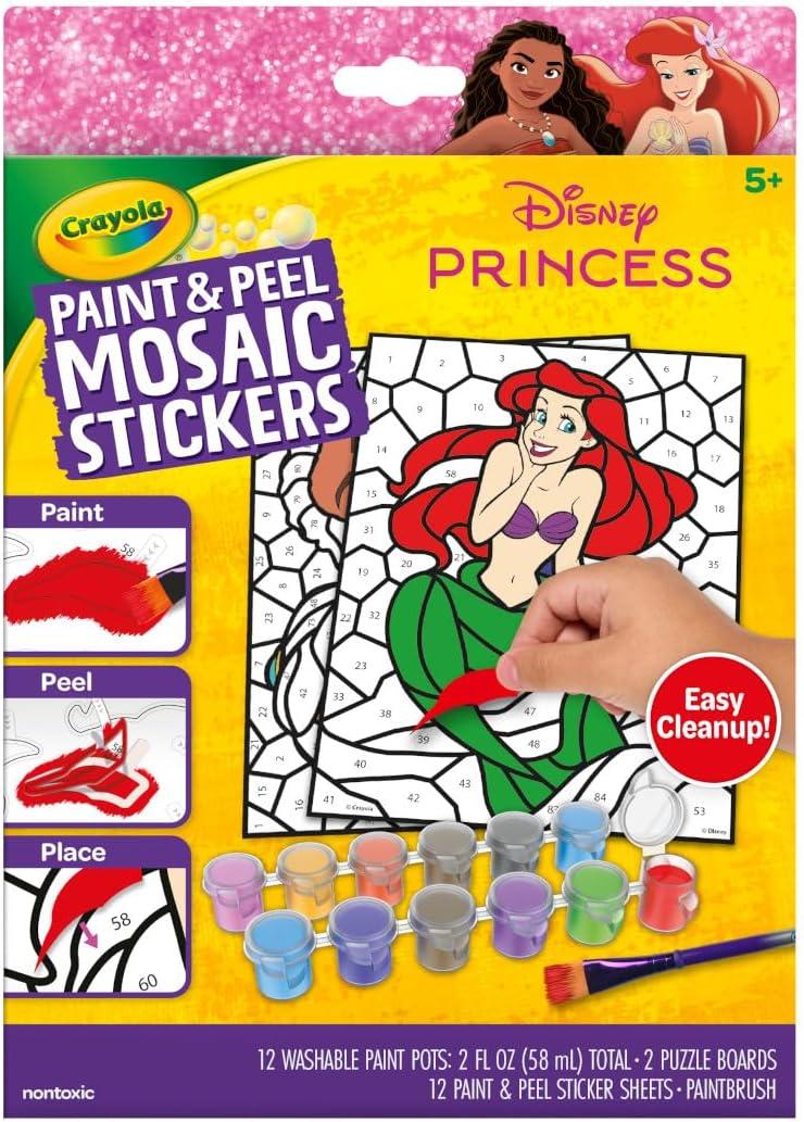 Crayola Mosaic Stickers (20+ Pcs), Peel & Paint by Number, Kids Washable Arts & Crafts, Sticker Sheet