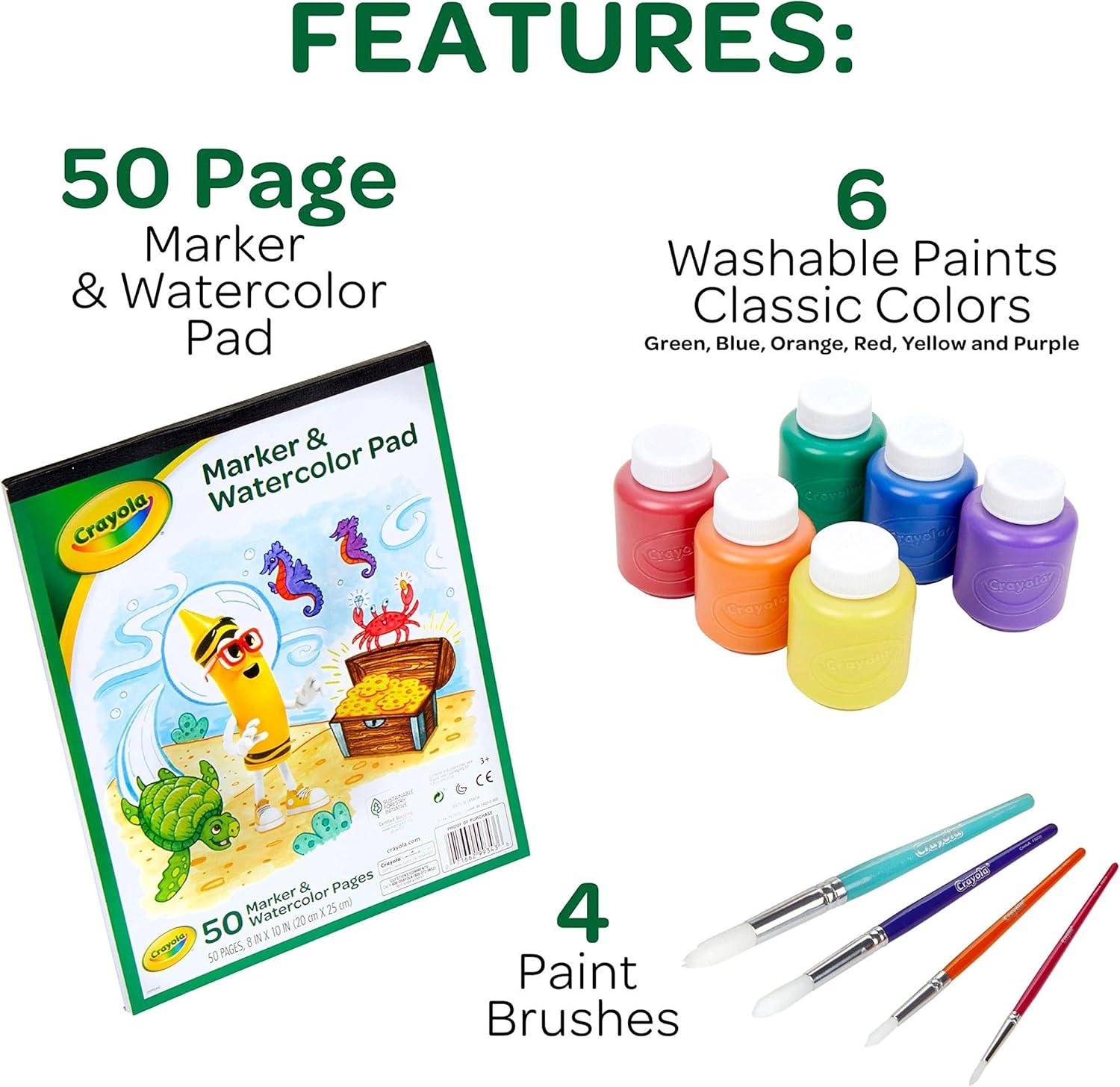 Crayola Kids Paint Set, Washable Kids Paint, Craft Supplies, Gift for Kids, Ages 3, 4, 5, 6, 7 [Amazon Exclusive](Paint Set)