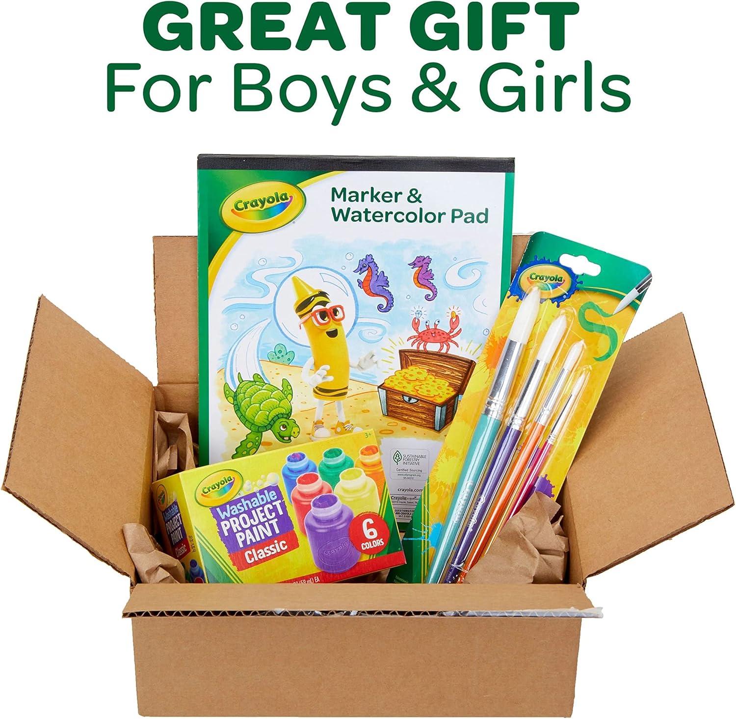 Crayola Kids Paint Set, Washable Kids Paint, Craft Supplies, Gift for Kids, Ages 3, 4, 5, 6, 7 [Amazon Exclusive](Paint Set)