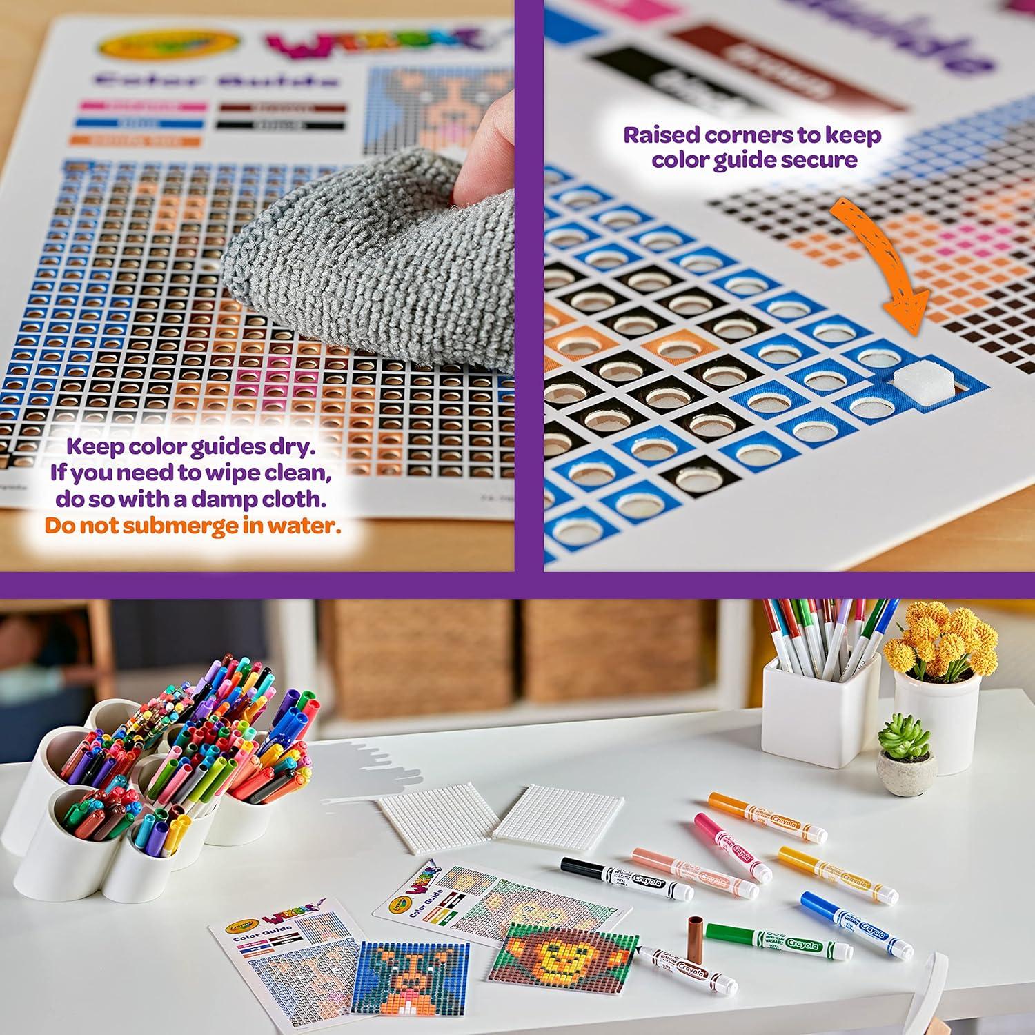Crayola Wixels Animals Activity Kit, Pixel Art Coloring Set, Gift for Kids, Ages 6, 7, 8, 9(Animals)