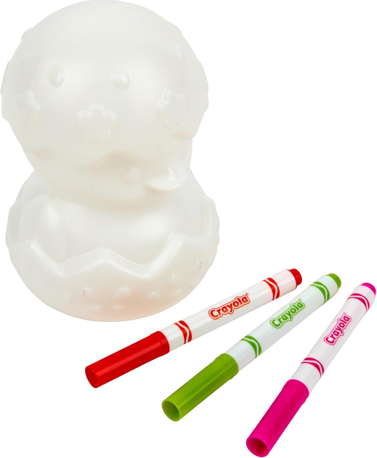 Crayola Light-Ups – Chick, Recolorable Light Up Chicken, Easter Craft Decoration, Easter Egg Toy for Kids, Basket Stuffer for Kids, Ages 4+(Chick)