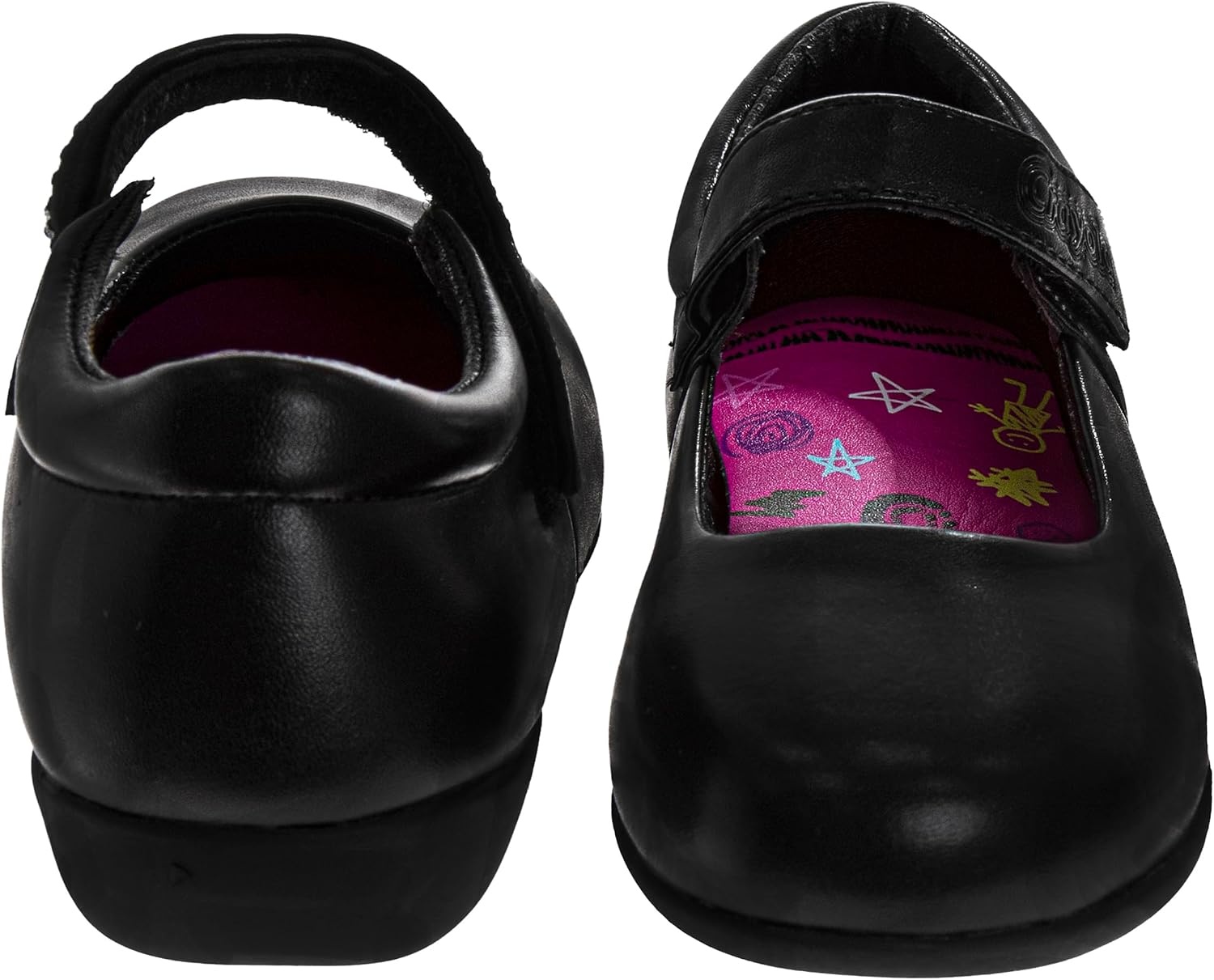 Crayola Shoes for Girls Mary Jane Ballet Flats Dress School Shoes for Girl Size 9-10 Toddler 11-13 Little Kid 1-4 Big Kid(Black Strap)