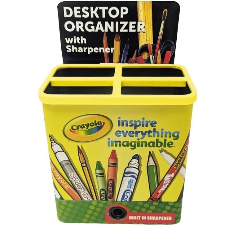 Tin Box Company, Tin Organizer with Sharpener at Bottom, Crayola(Crayola)