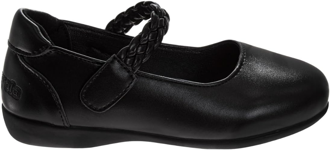 Crayola Shoes for Girls Mary Jane Ballet Flats Dress School Shoes for Girl Size 9-10 Toddler 11-13 Little Kid 1-4 Big Kid(Black)