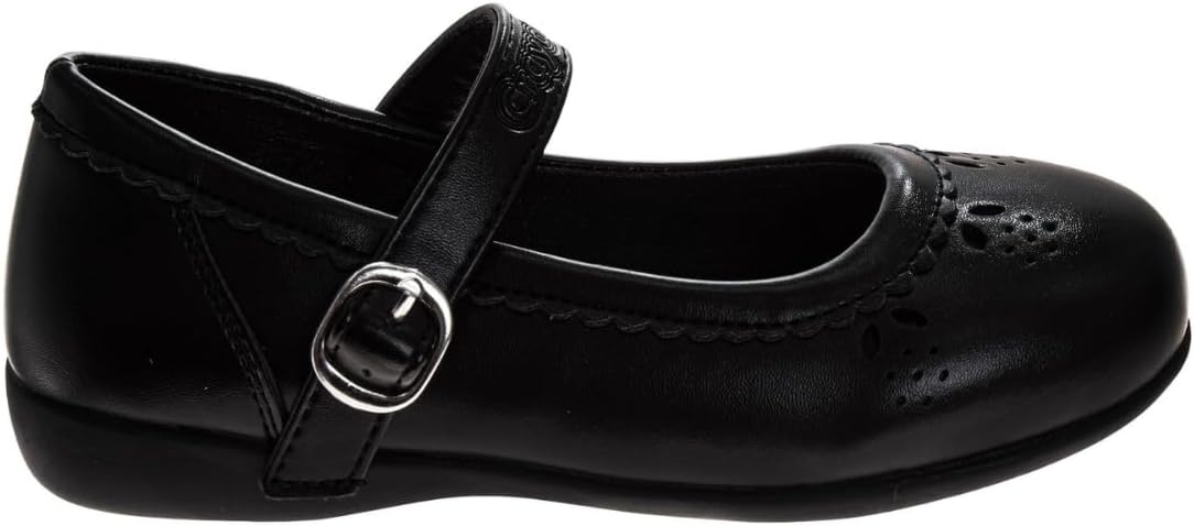 Crayola Shoes for Girls Mary Jane Ballet Flats Dress School Shoes for Girl Size 9-10 Toddler 11-13 Little Kid 1-4 Big Kid(Charcoal)