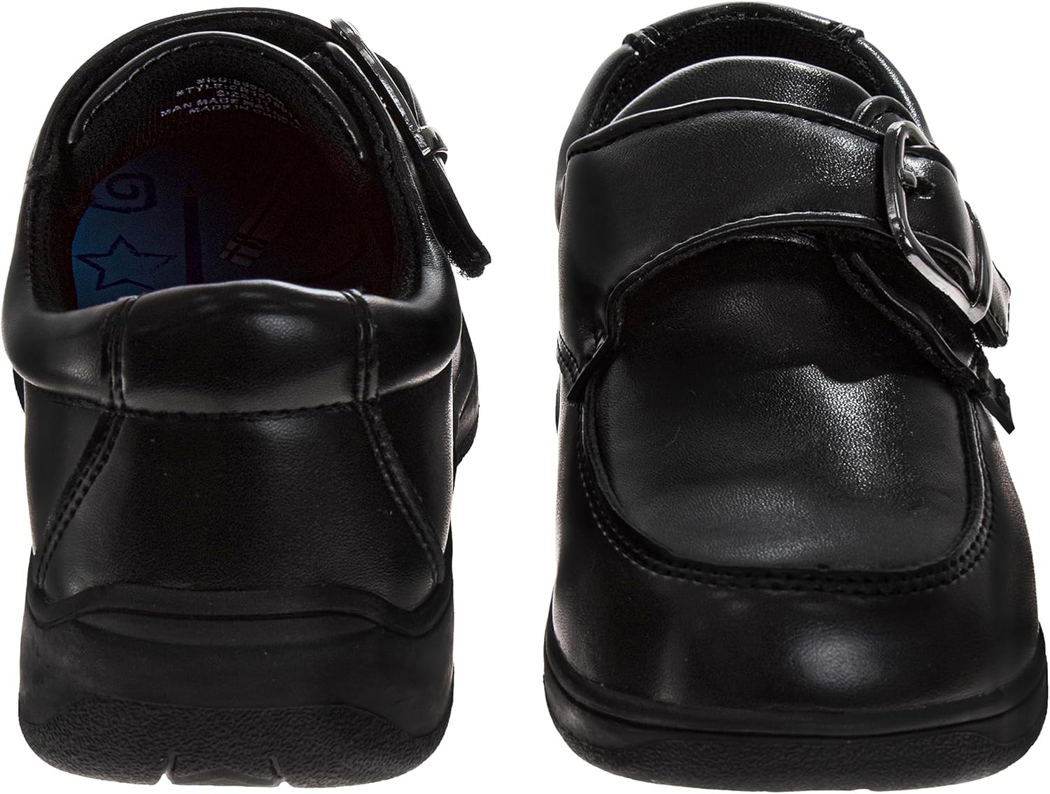 Crayola Boys Black School Uniform Dress Shoes Lace-Up & Strap Styles Classic Formal Shoes Toddler 7–10 Little Kid 11–13 Big Kid 1–4(Charcoal)