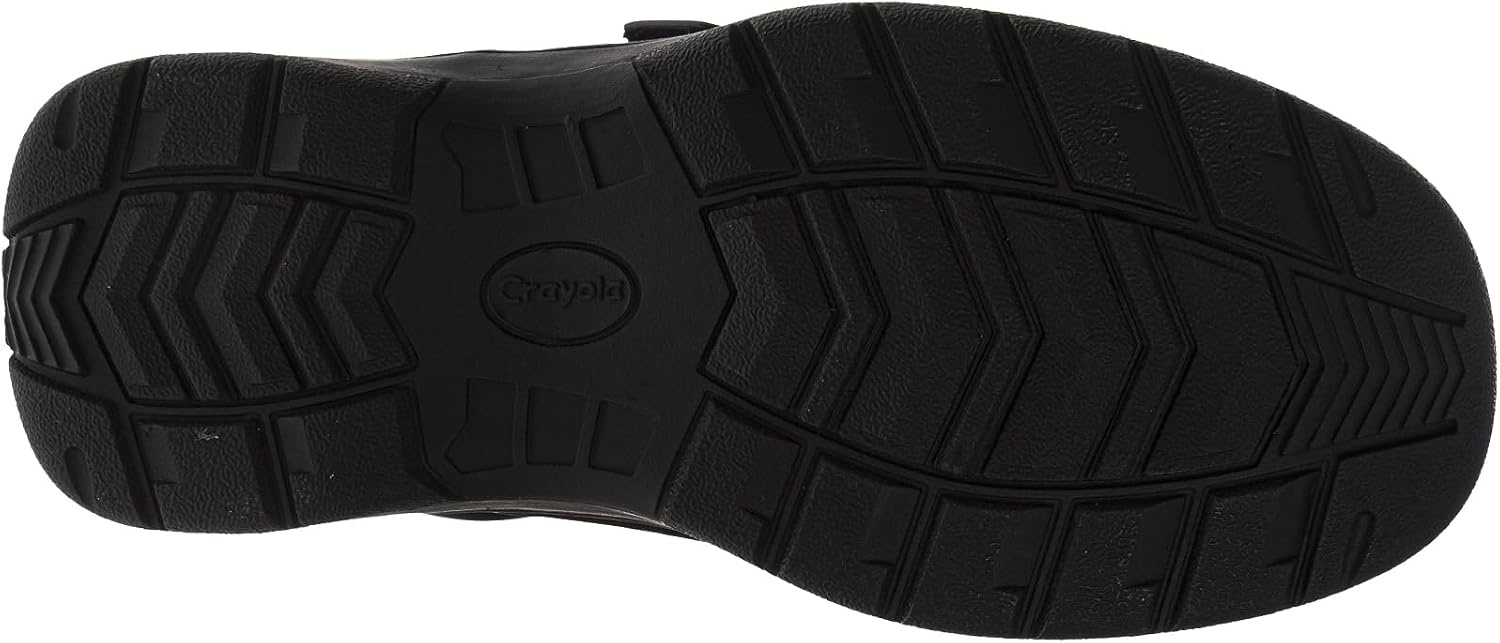 Crayola Boys Black School Uniform Dress Shoes Lace-Up & Strap Styles Classic Formal Shoes Toddler 7–10 Little Kid 11–13 Big Kid 1–4(Charcoal)