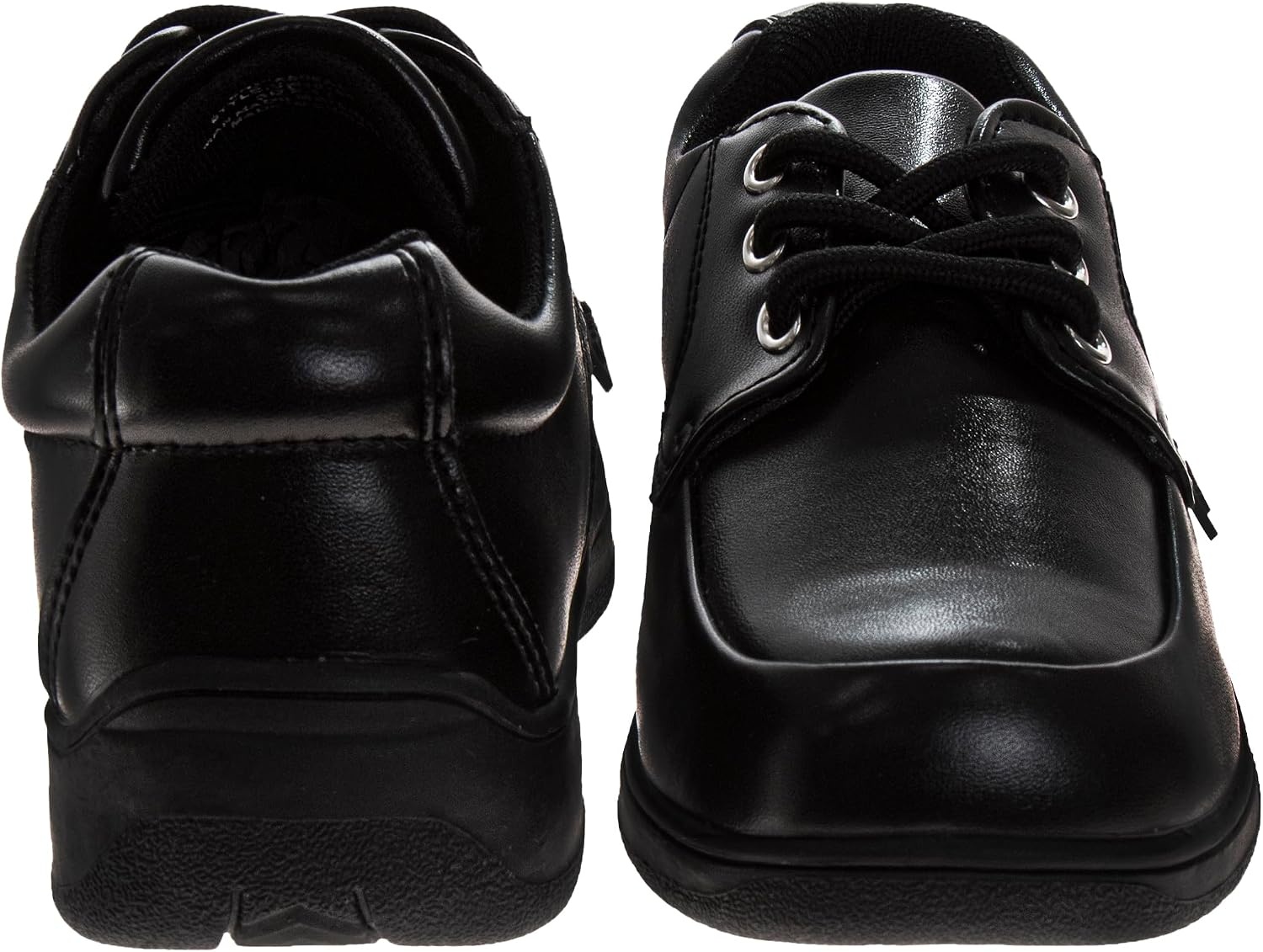 Crayola Boys Black School Uniform Dress Shoes Lace-Up & Strap Styles Classic Formal Shoes Toddler 7–10 Little Kid 11–13 Big Kid 1–4(Black)