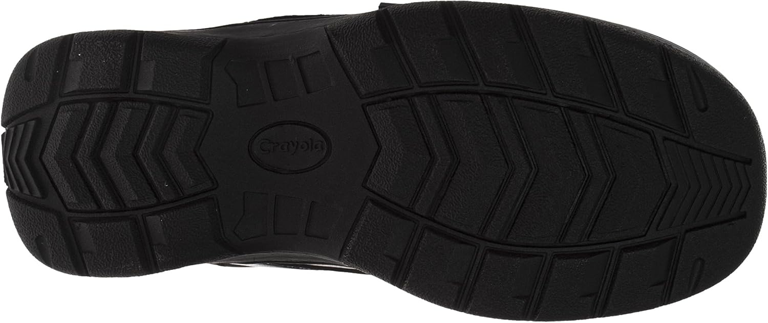 Crayola Boys Black School Uniform Dress Shoes Lace-Up & Strap Styles Classic Formal Shoes Toddler 7–10 Little Kid 11–13 Big Kid 1–4(Black)