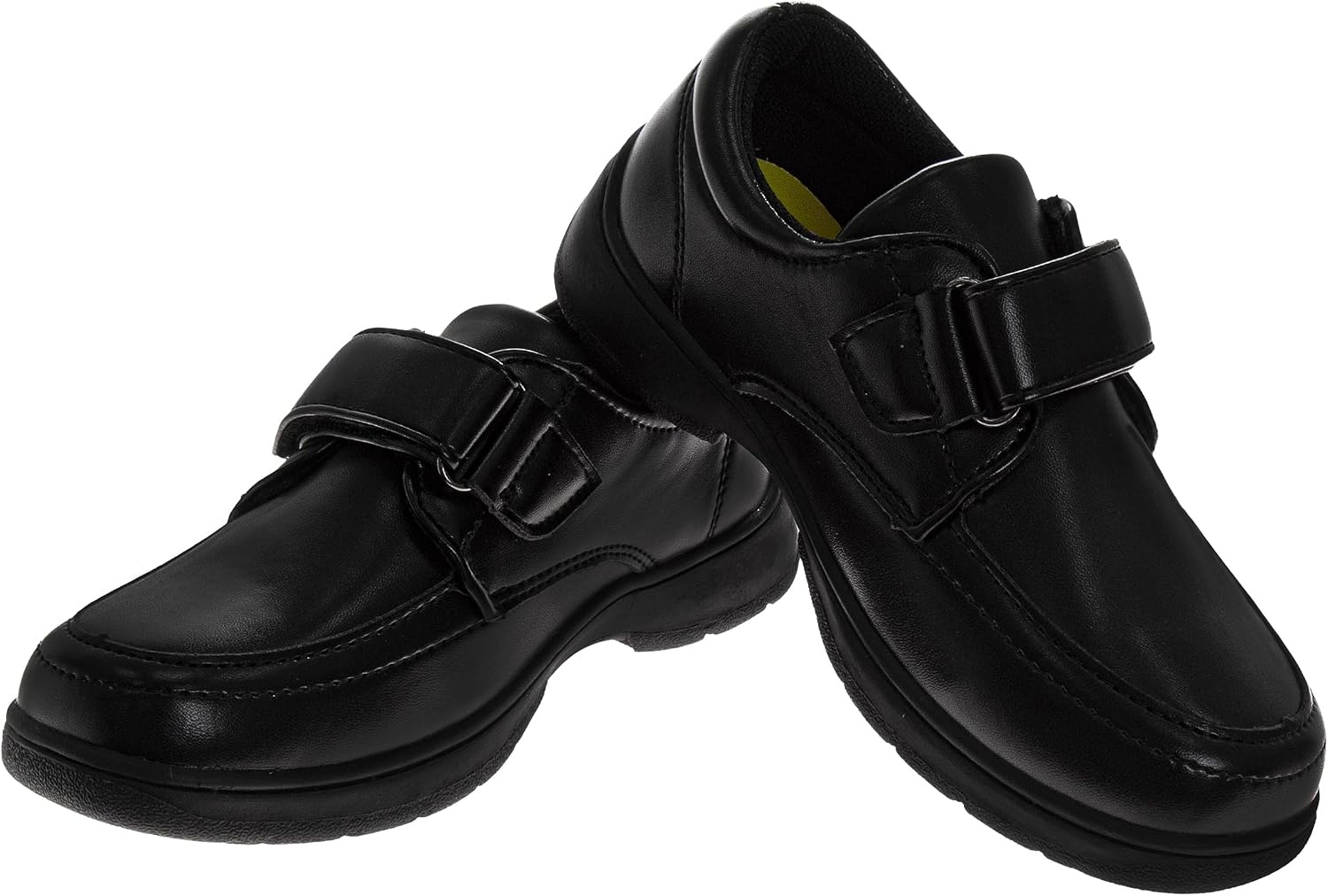 Crayola Boys Black School Uniform Dress Shoes Lace-Up & Strap Styles Classic Formal Shoes Toddler 7–10 Little Kid 11–13 Big Kid 1–4(Jet Black)