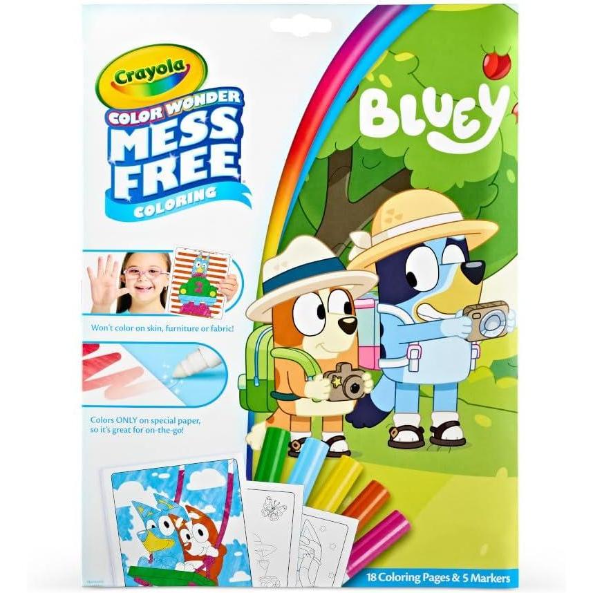Crayola Color Wonder Prehistoric Pals, Dinosaur Coloring Pages, Mess Free Coloring for Toddlers, Dinosaur Toys, Toddler Travel Activity & Gifts(Bluey Coloring Book)