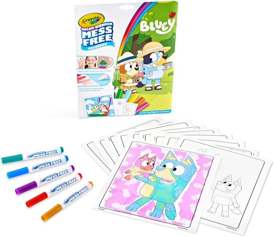 Crayola Color Wonder Prehistoric Pals, Dinosaur Coloring Pages, Mess Free Coloring for Toddlers, Dinosaur Toys, Toddler Travel Activity & Gifts(Bluey Coloring Book)