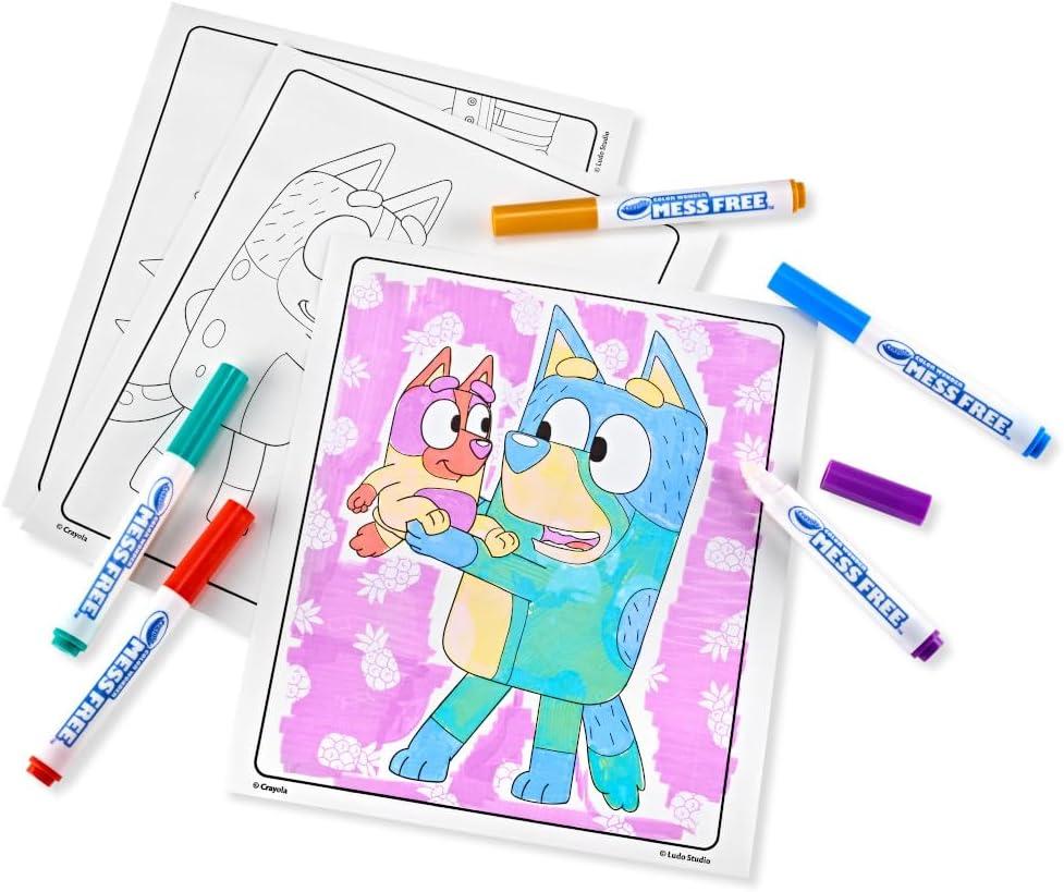 Crayola Color Wonder Prehistoric Pals, Dinosaur Coloring Pages, Mess Free Coloring for Toddlers, Dinosaur Toys, Toddler Travel Activity & Gifts(Bluey Coloring Book)