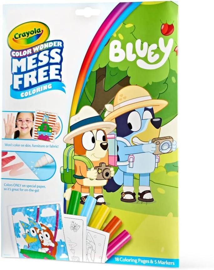 Crayola Color Wonder Prehistoric Pals, Dinosaur Coloring Pages, Mess Free Coloring for Toddlers, Dinosaur Toys, Toddler Travel Activity & Gifts(Bluey Coloring Book)